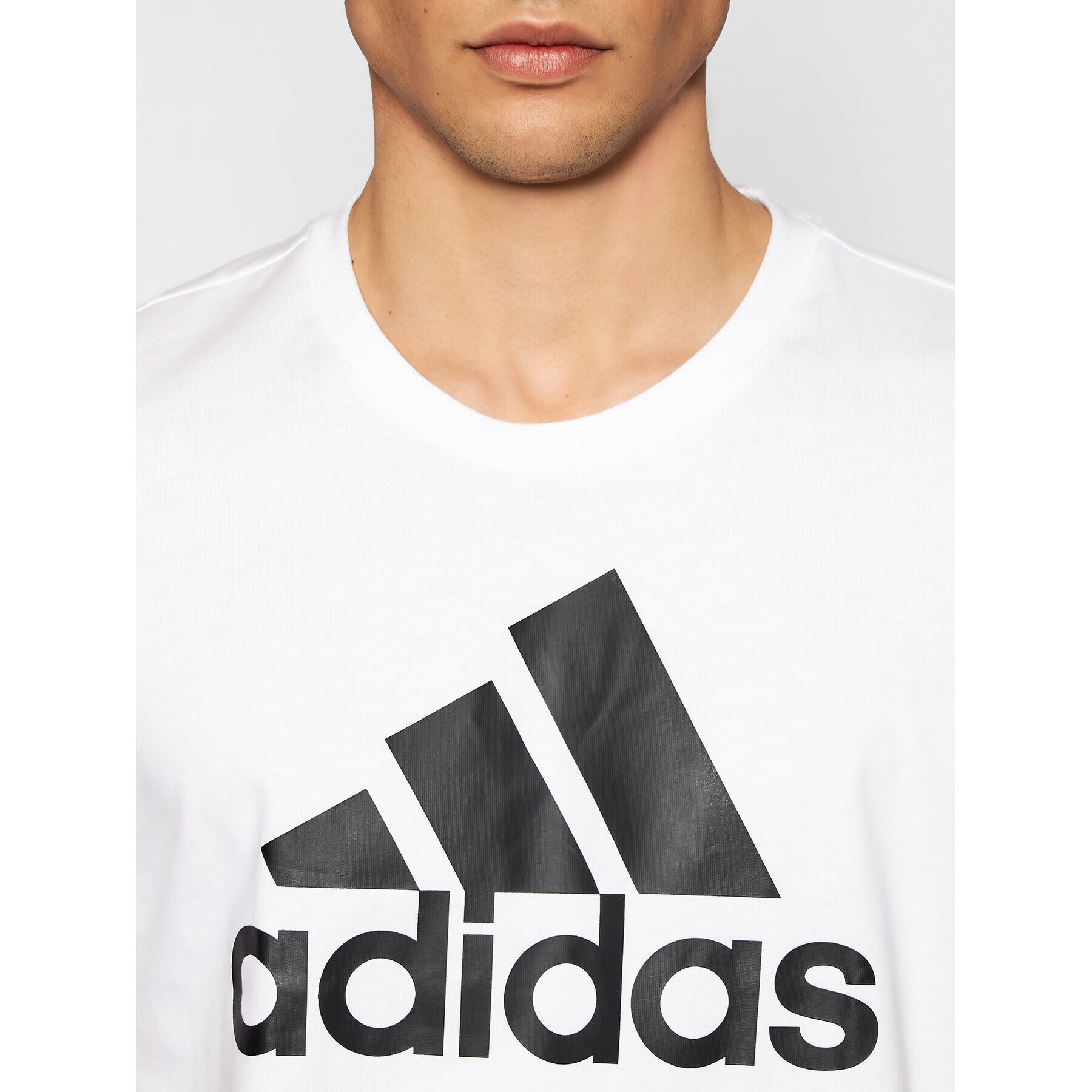 adidas Tricou Essentials Big Logo GK9121 Alb Regular Fit - Pled.ro