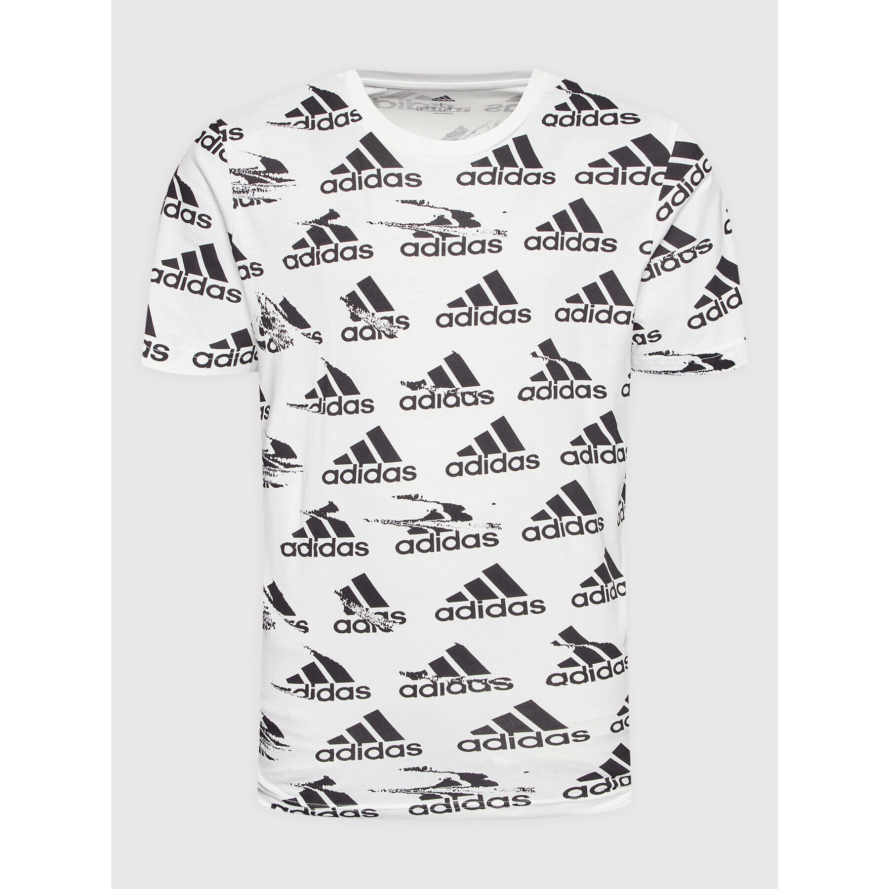 adidas Tricou Essentials Brandlove Single HE1786 Alb Regular Fit - Pled.ro