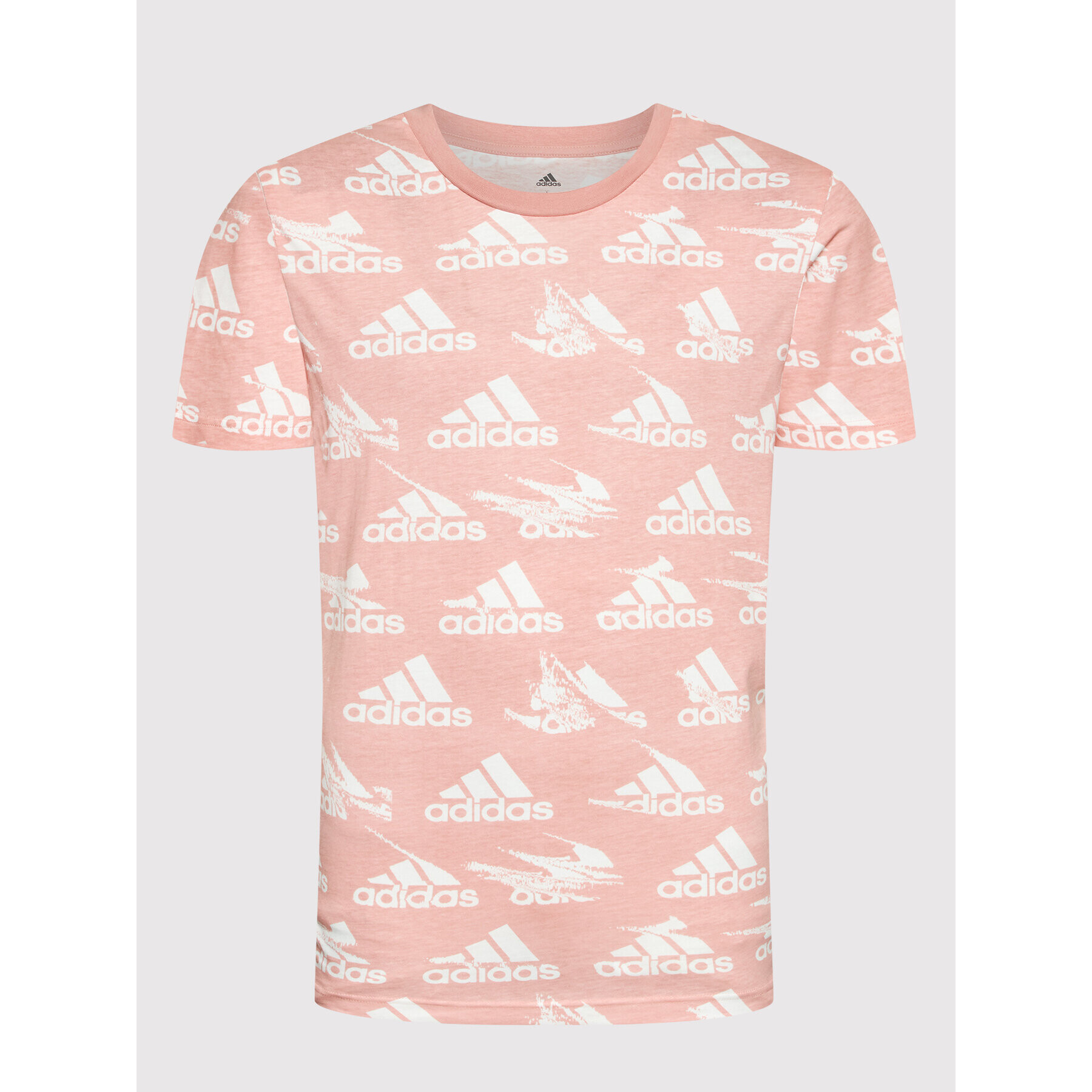 adidas Tricou Essentials Brandlove Single HE1791 Roz Regular Fit - Pled.ro