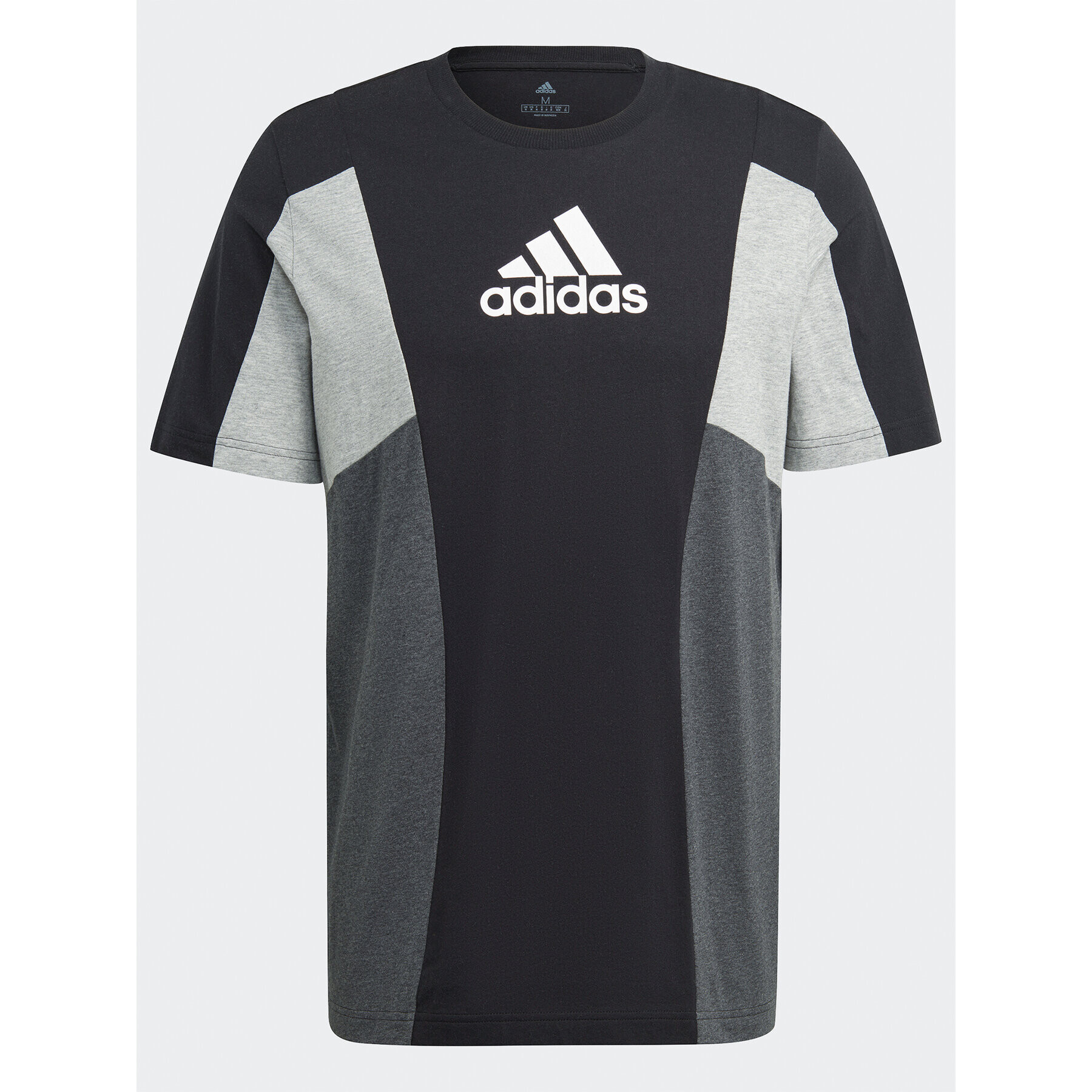 adidas Tricou Essentials Colourblock T-Shirt IC3681 Negru Regular Fit - Pled.ro