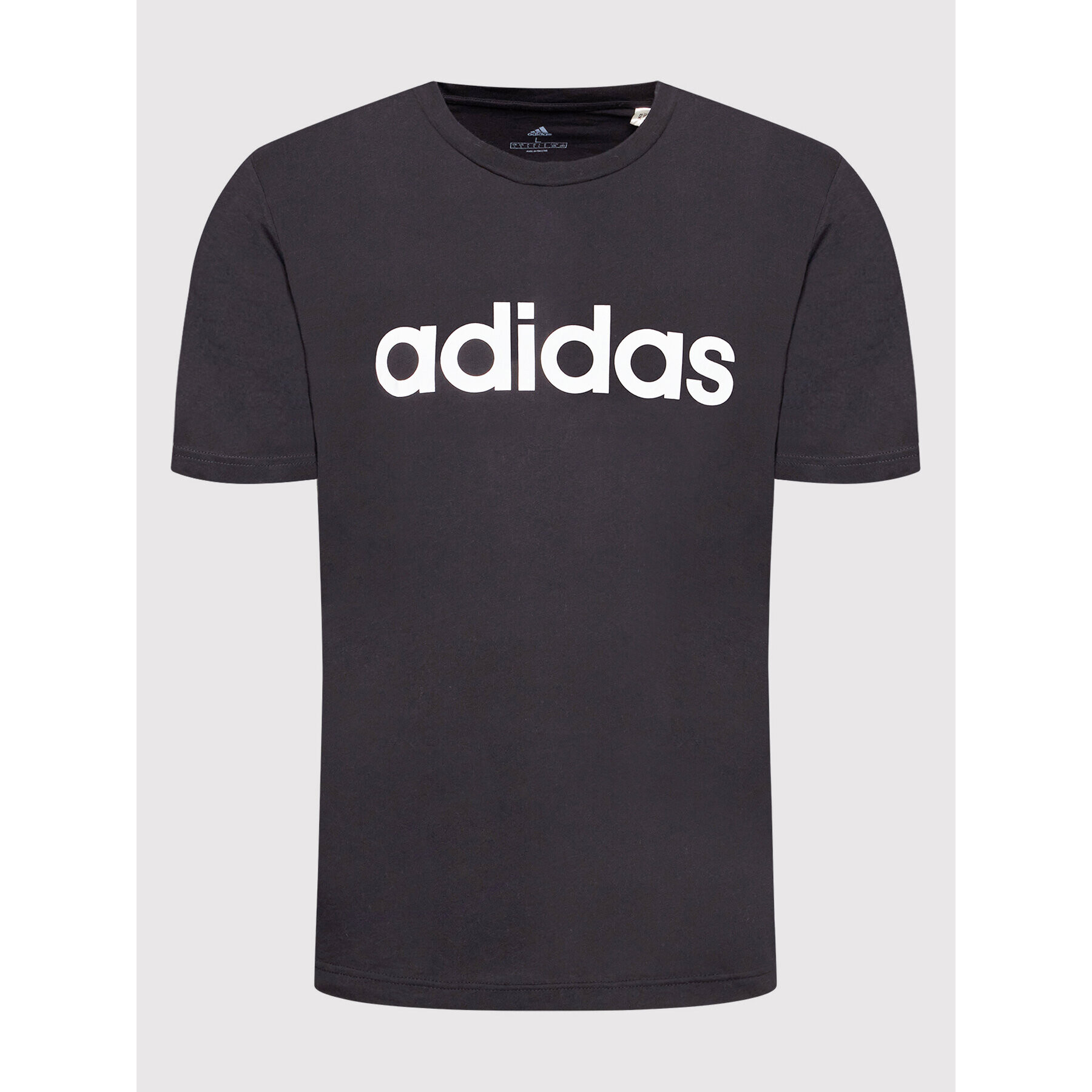 adidas Tricou Essentials Embroidered Linear Logo GL0057 Negru Regular Fit - Pled.ro