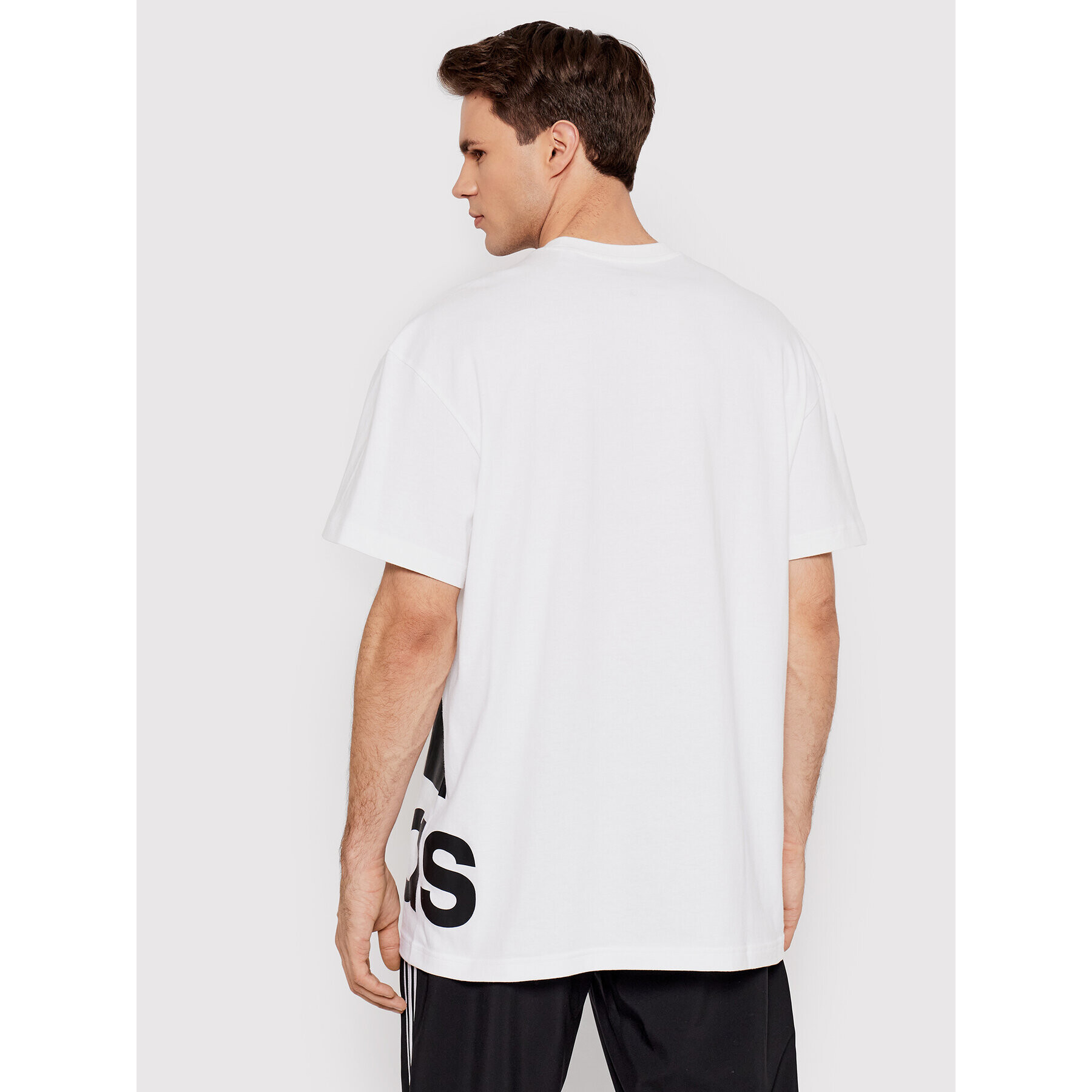 adidas Tricou Essentials Giant Logo HE1829 Alb Relaxed Fit - Pled.ro