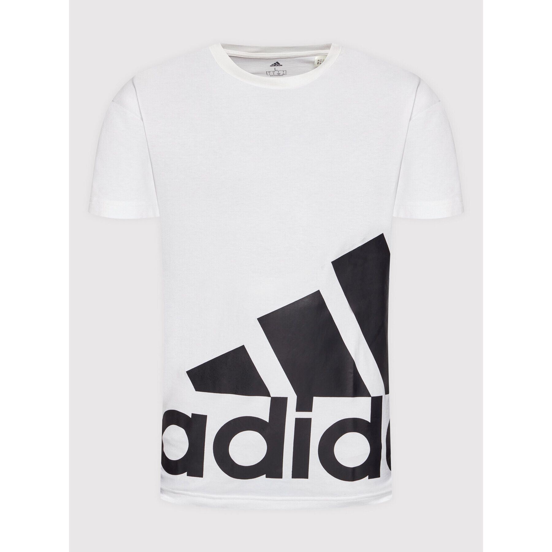 adidas Tricou Essentials Giant Logo HE1829 Alb Relaxed Fit - Pled.ro