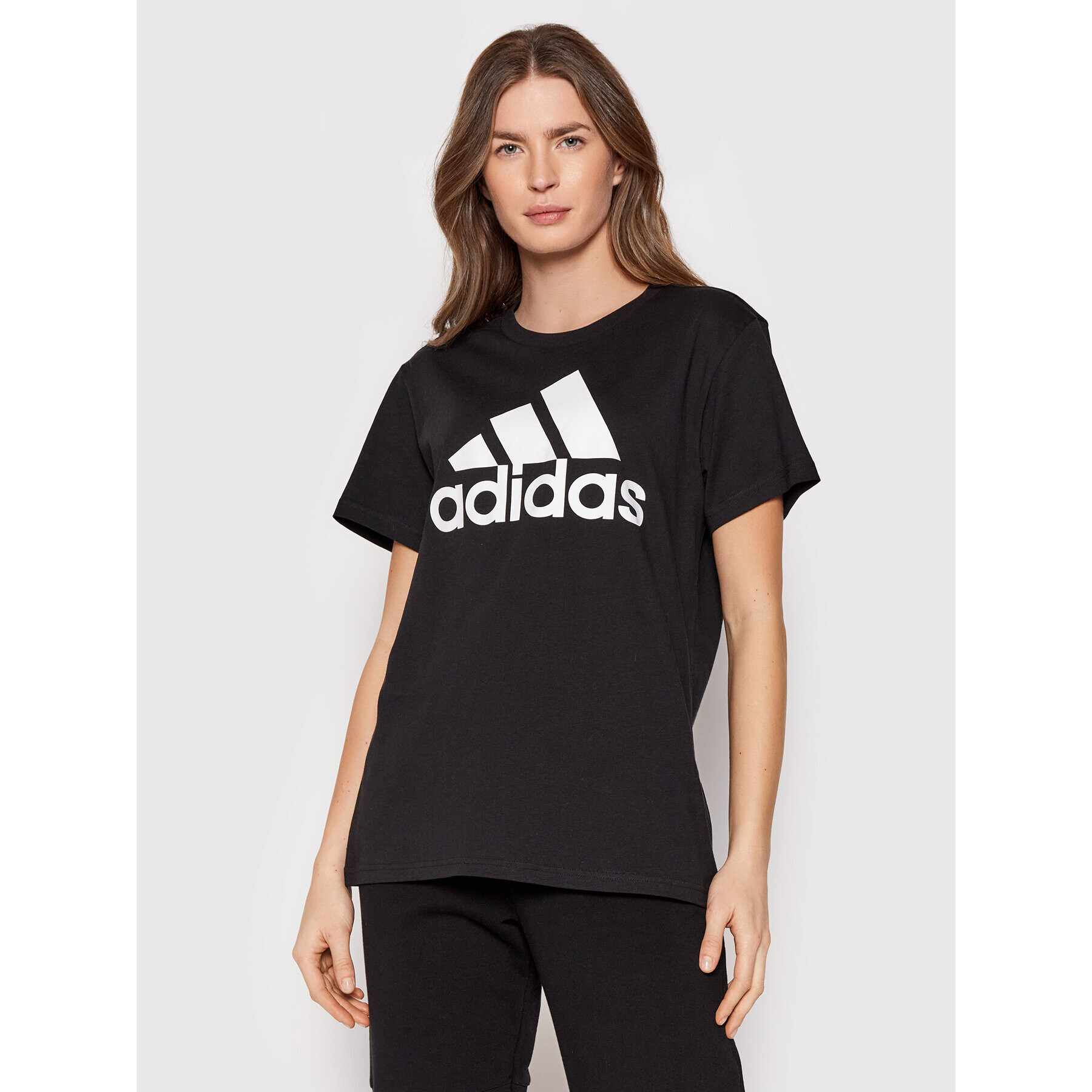 adidas Performance adidas Tricou Essentials Logo Boyfriend GL0781 Negru Loose Fit - Pled.ro