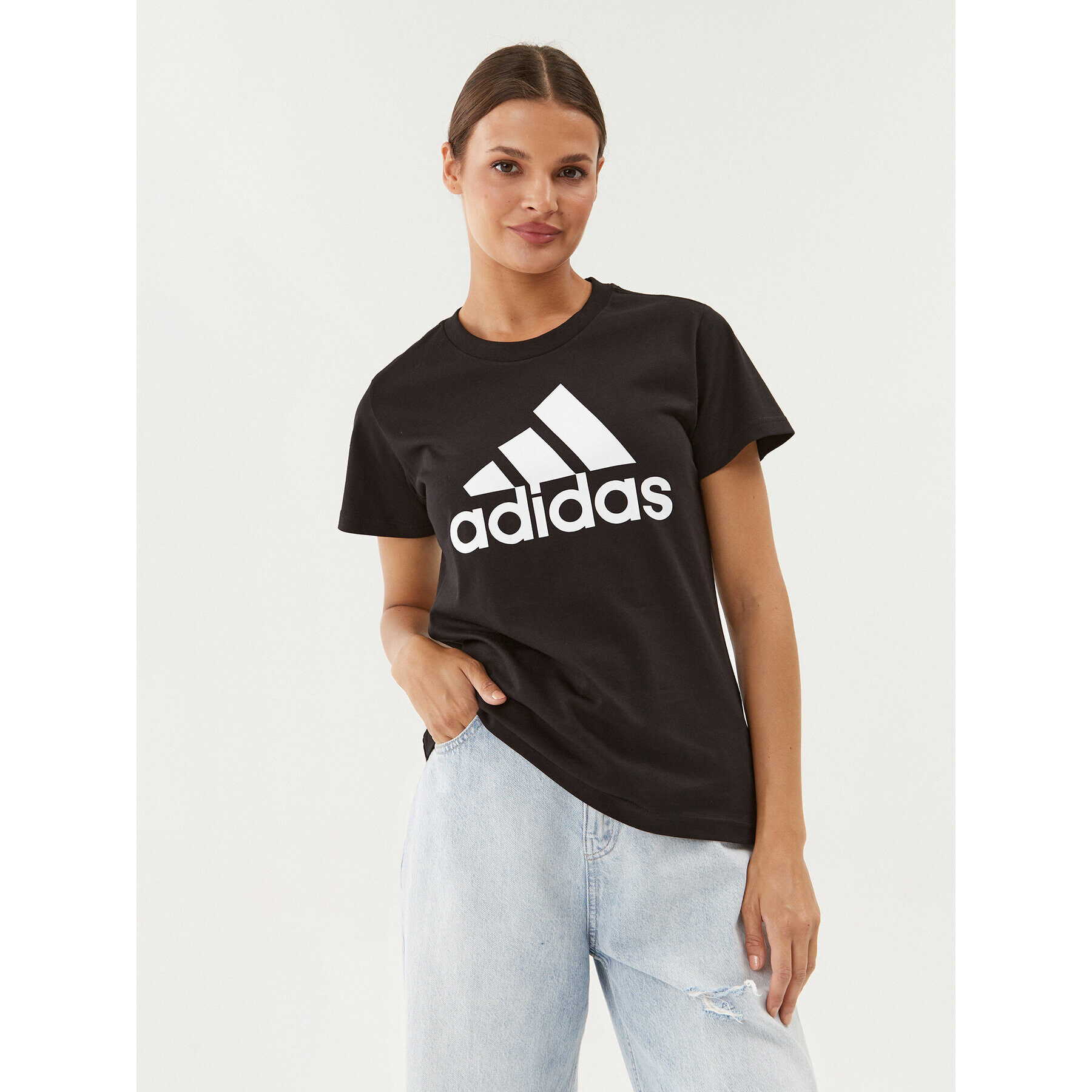 adidas Tricou Essentials Logo GL0722 Negru Regular Fit - Pled.ro