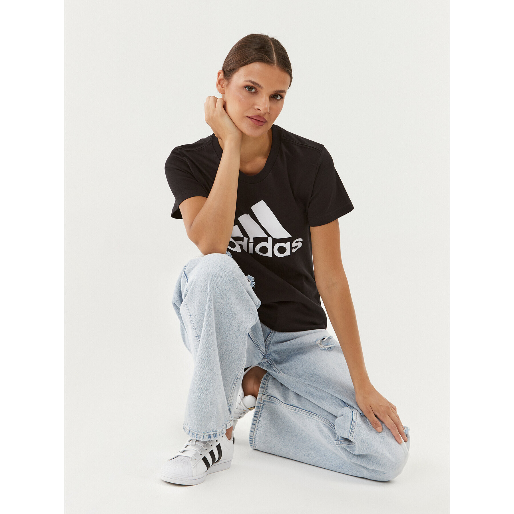 adidas Tricou Essentials Logo GL0722 Negru Regular Fit - Pled.ro