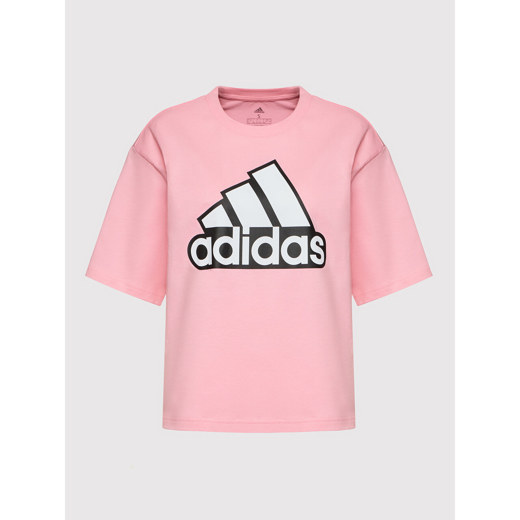 adidas Tricou Essentials Logo HC9184 Roz Loose Fit - Pled.ro