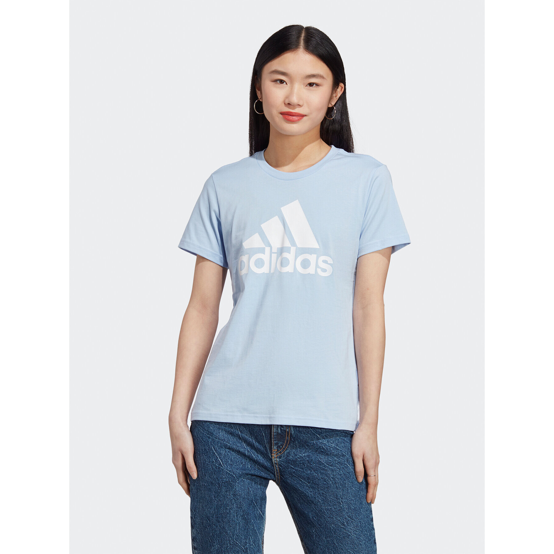 adidas Tricou Essentials Logo T-Shirt IC0637 Albastru Regular Fit - Pled.ro