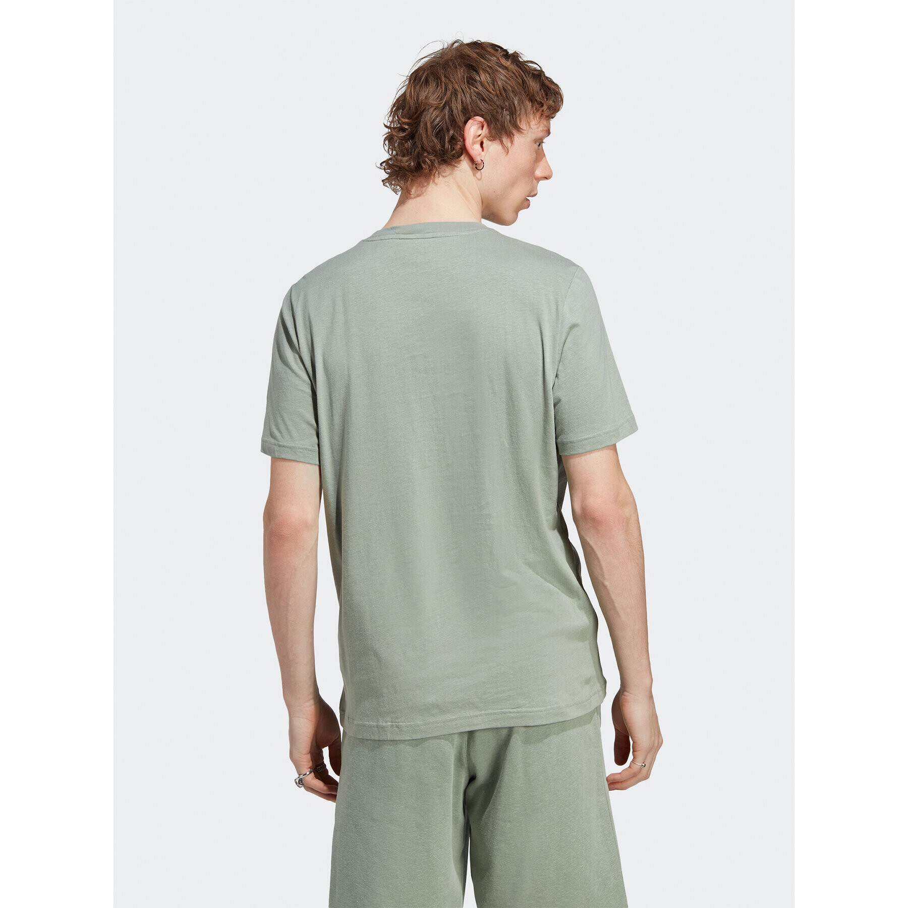 adidas Tricou Essentials+ Made With Hemp T-Shirt HR2955 Verde Regular Fit - Pled.ro