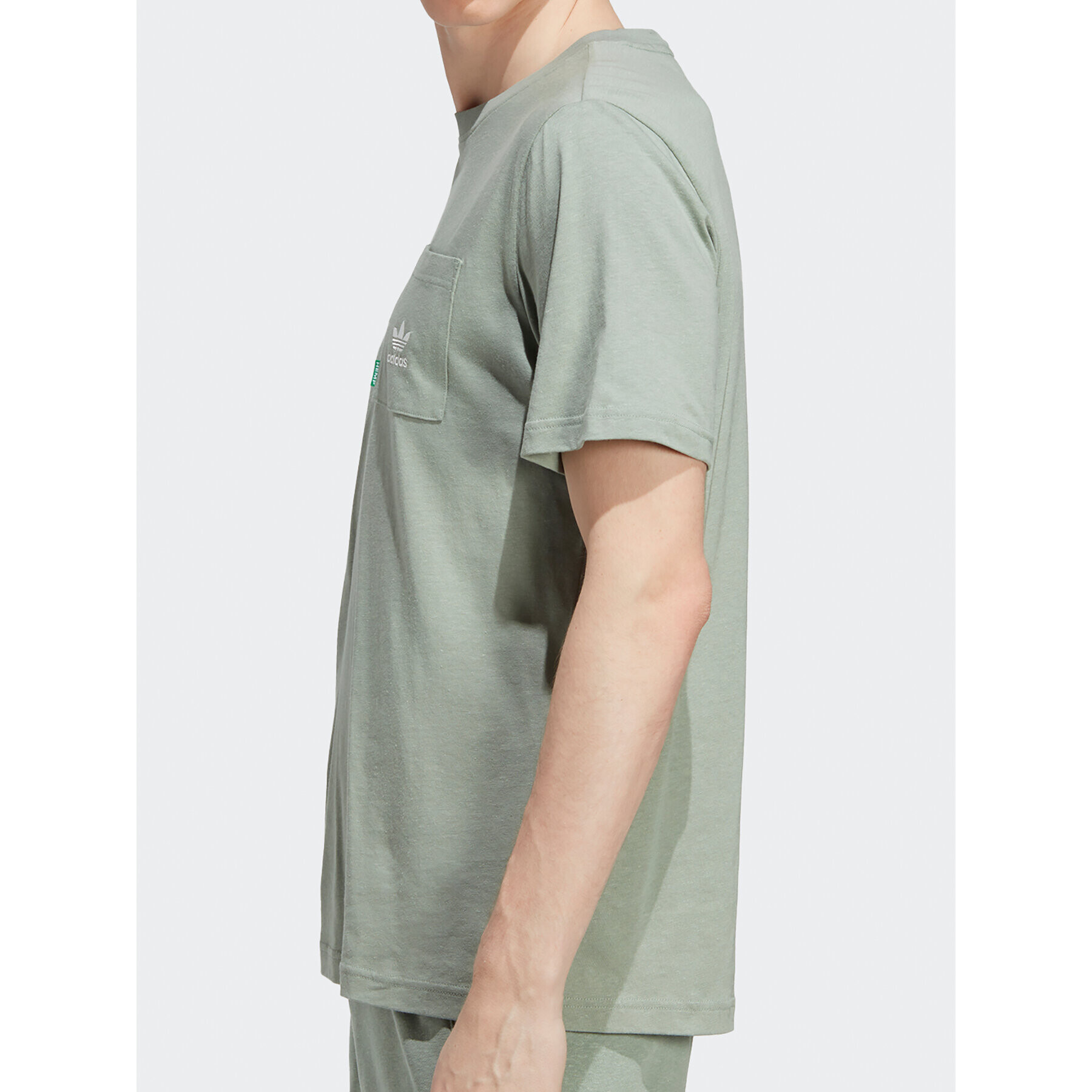 adidas Tricou Essentials+ Made With Hemp T-Shirt HR2955 Verde Regular Fit - Pled.ro