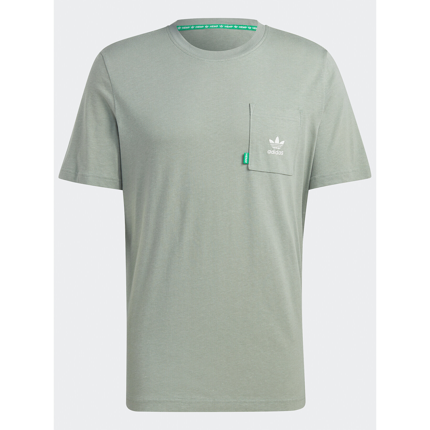 adidas Tricou Essentials+ Made With Hemp T-Shirt HR2955 Verde Regular Fit - Pled.ro