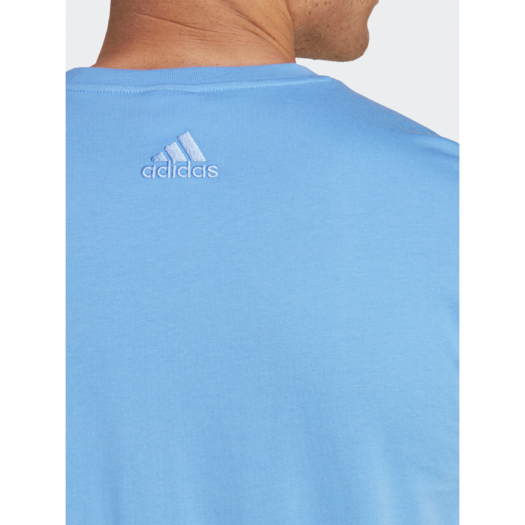 adidas Tricou Essentials Single Jersey Big Logo T-Shirt IC9360 Albastru Regular Fit - Pled.ro