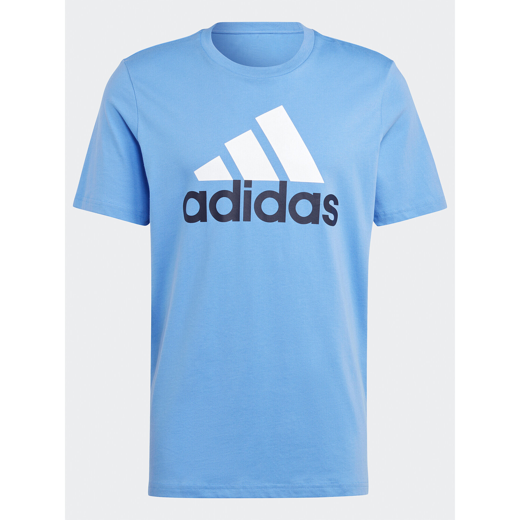 adidas Tricou Essentials Single Jersey Big Logo T-Shirt IC9360 Albastru Regular Fit - Pled.ro