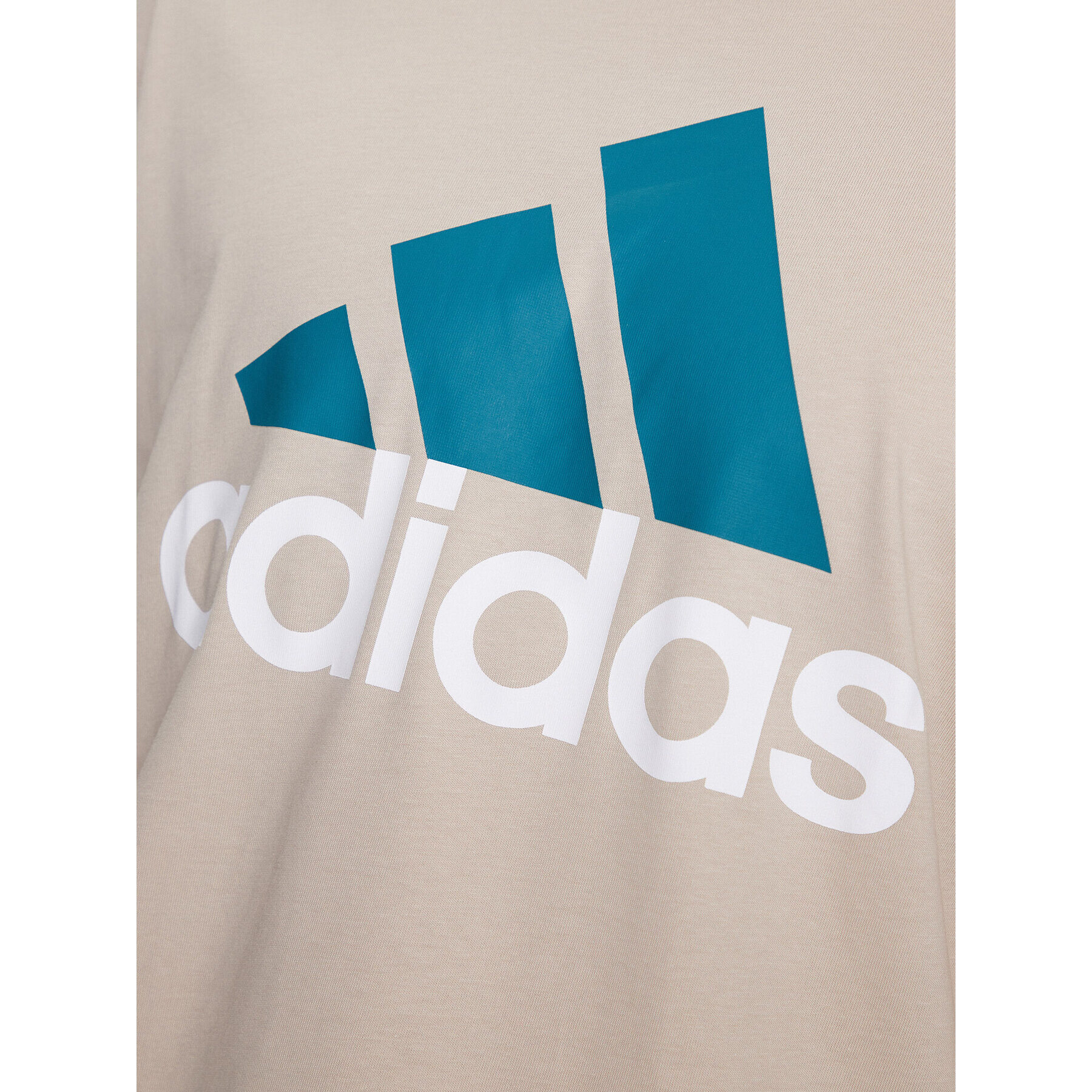 adidas Tricou Essentials Single Jersey Big Logo T-Shirt IJ8575 Bej Regular Fit - Pled.ro