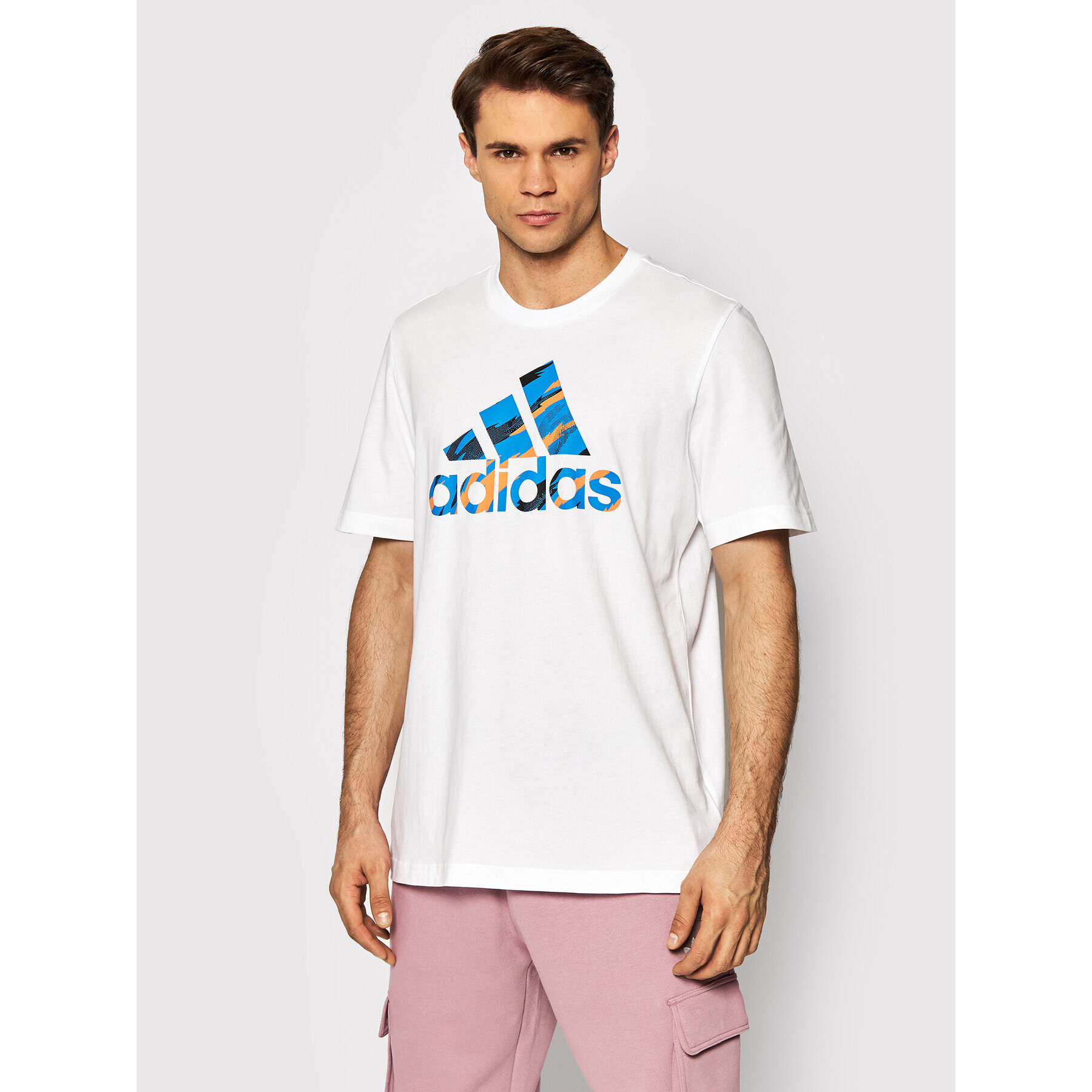 adidas Performance adidas Tricou Essentials Single Jersey Camo Print HE4375 Alb Regular Fit - Pled.ro