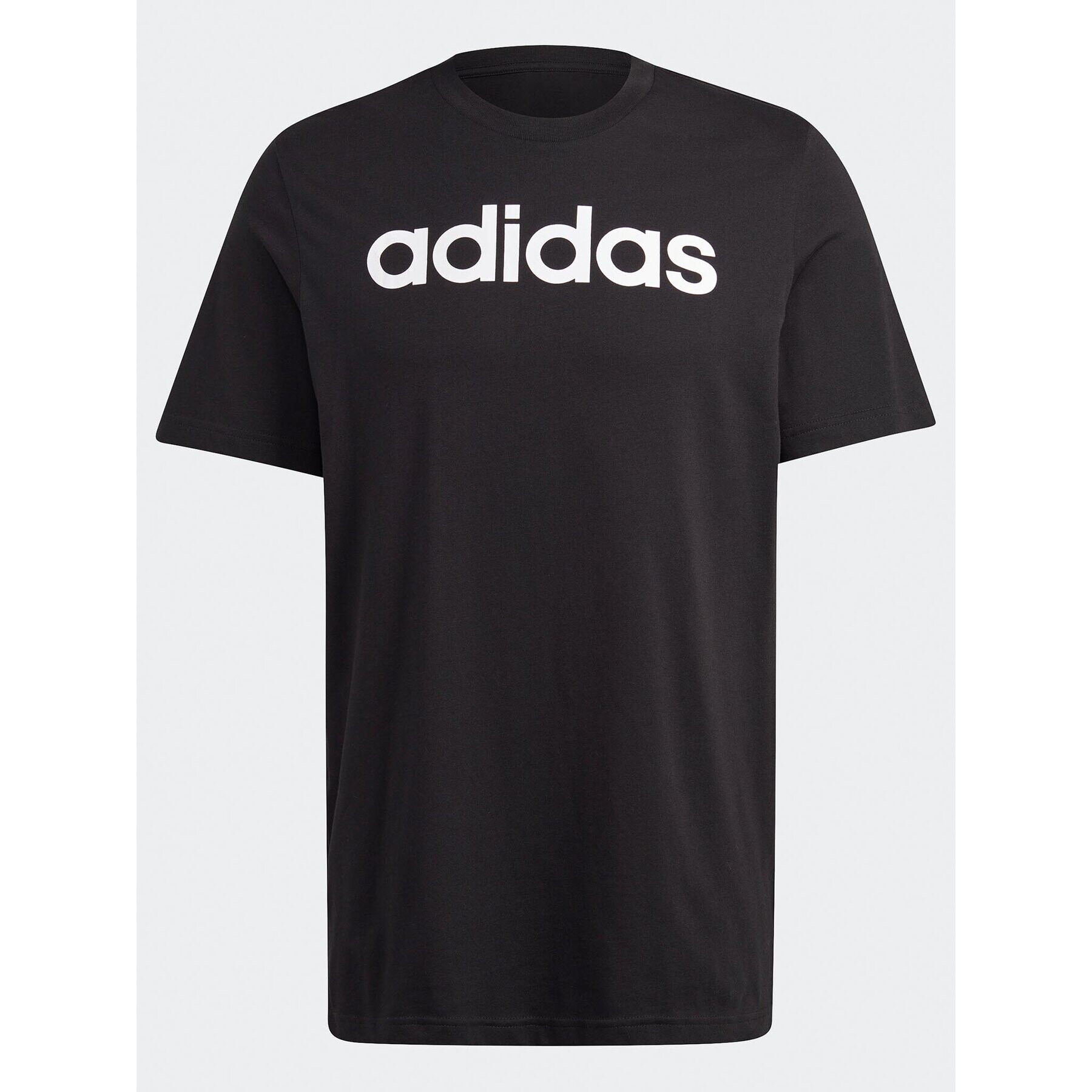 adidas Tricou Essentials Single Jersey Linear Embroidered Logo T-Shirt IC9274 Negru Regular Fit - Pled.ro