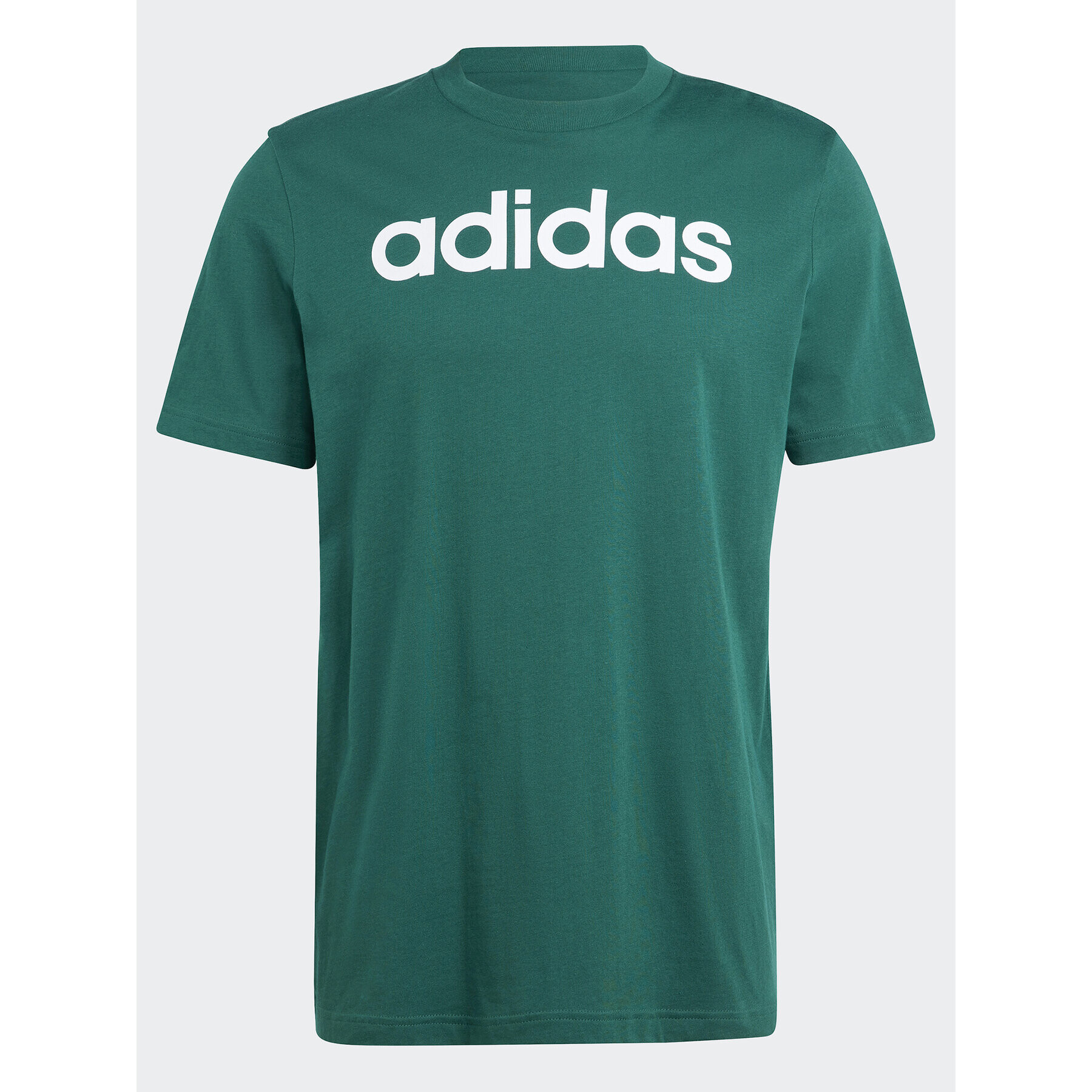 adidas Tricou Essentials Single Jersey Linear Embroidered Logo T-Shirt IJ8658 Verde Regular Fit - Pled.ro