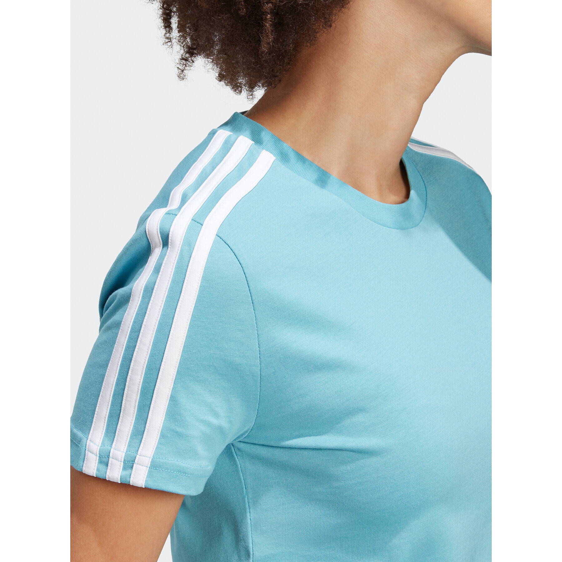 adidas Tricou Essentials Slim 3-Stripes T-Shirt IC0631 Albastru Slim Fit - Pled.ro