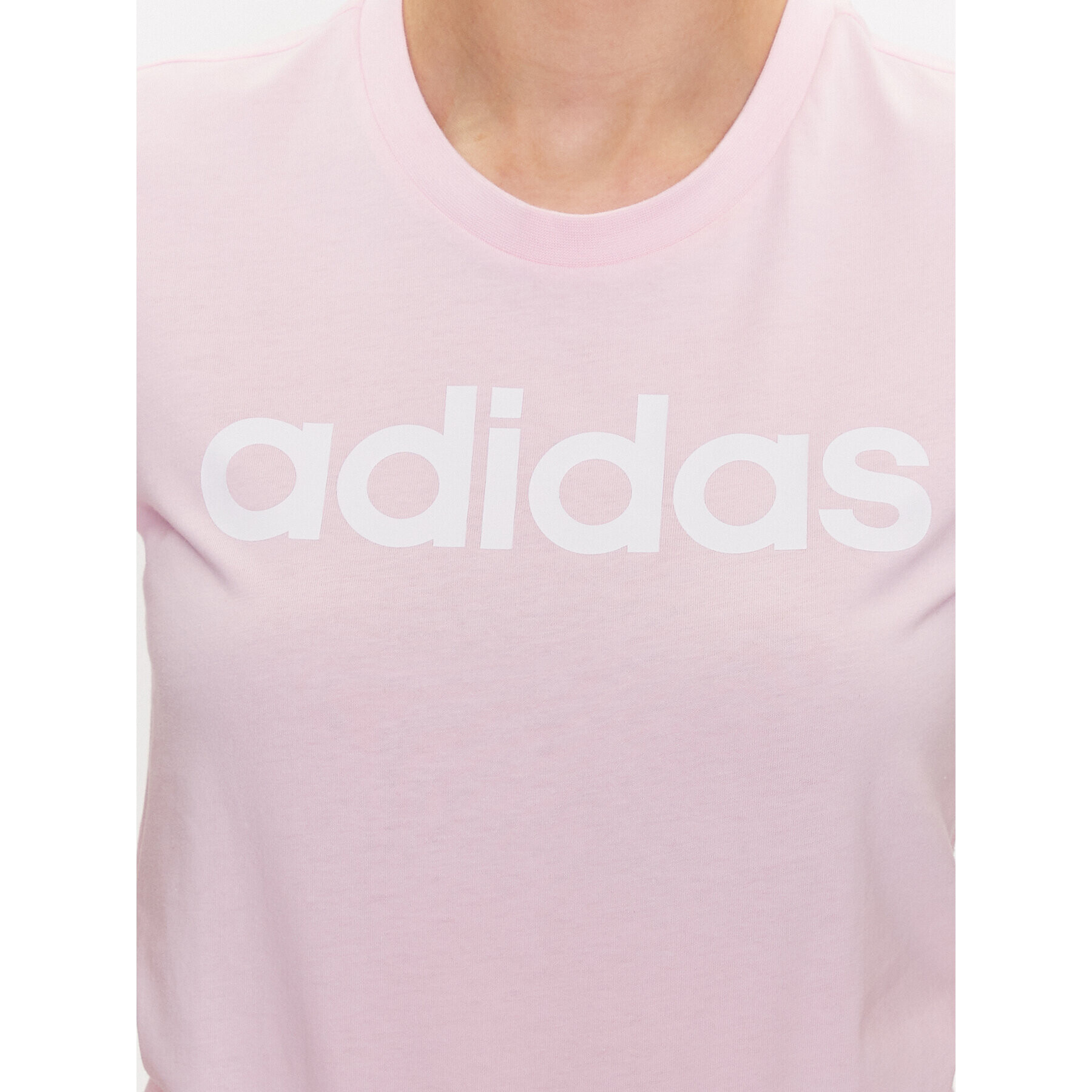 adidas Tricou Essentials Slim Logo T-Shirt GL0771 Roz Slim Fit - Pled.ro