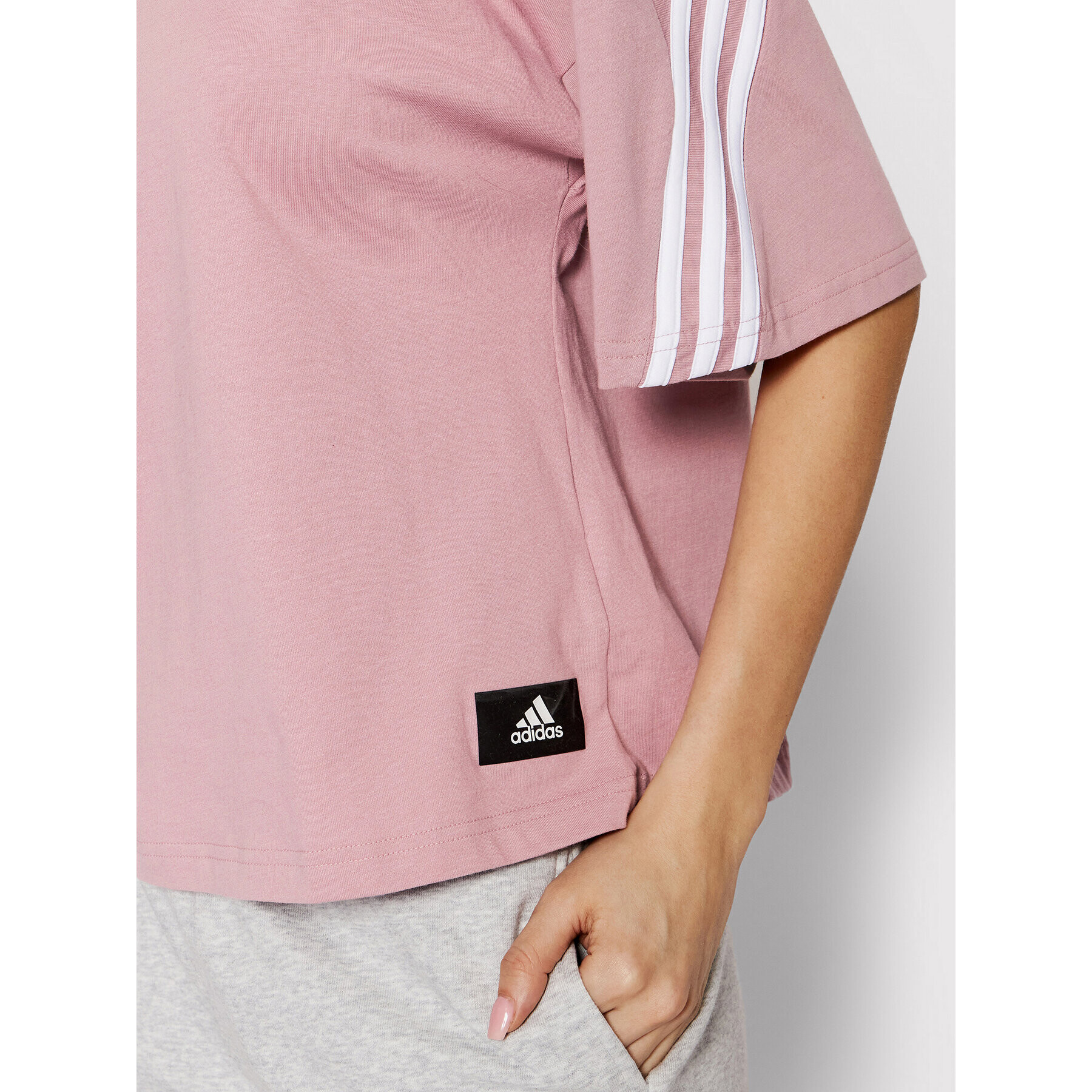 adidas Performance adidas Tricou Future Icons 3-Stripes HE0313 Roz Loose Fit - Pled.ro