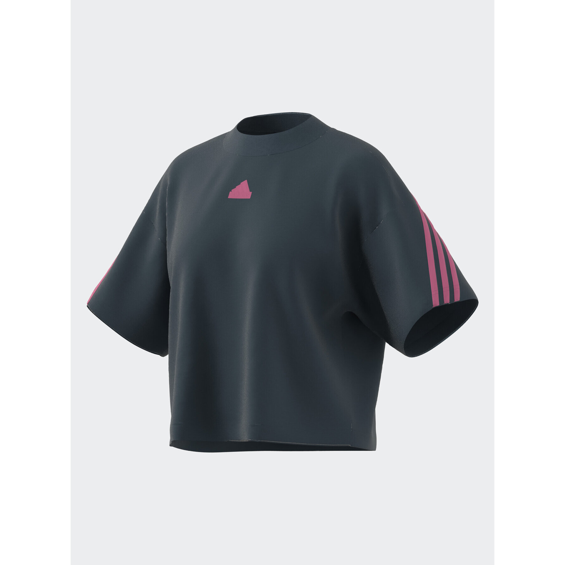 adidas Tricou Future Icons 3-Stripes T-Shirt IL3063 Turcoaz Loose Fit - Pled.ro