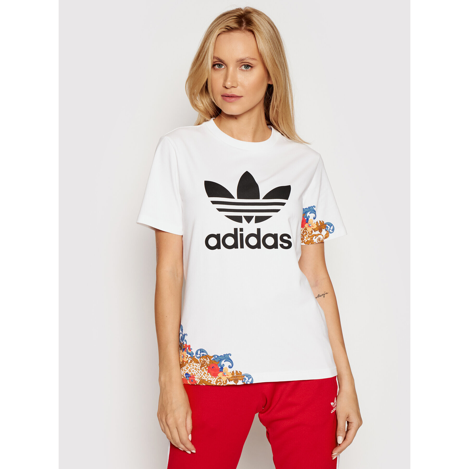 adidas Tricou GN3354 Alb Regular Fit - Pled.ro