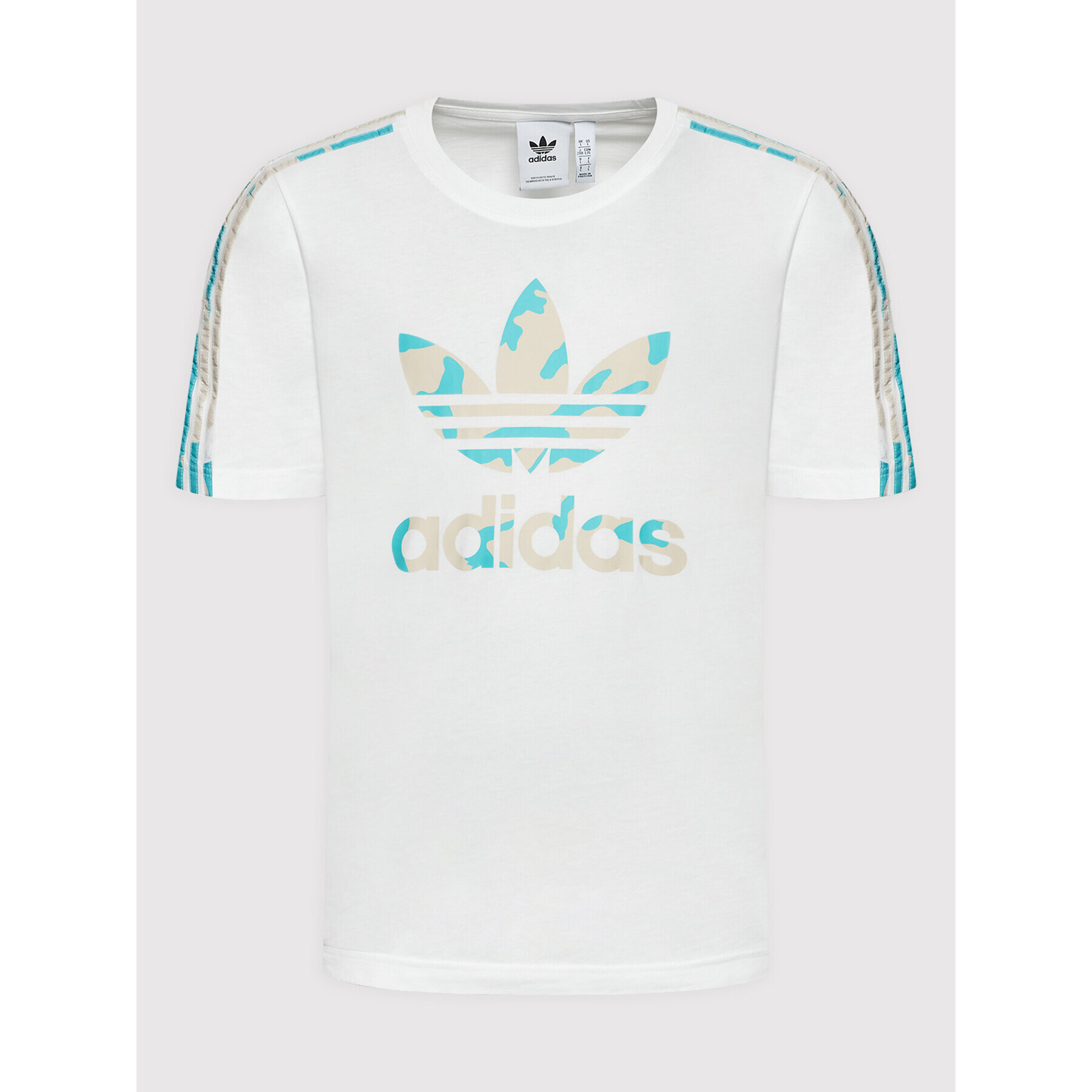 adidas Tricou Graphic Camo HF4892 Alb Regular Fit - Pled.ro