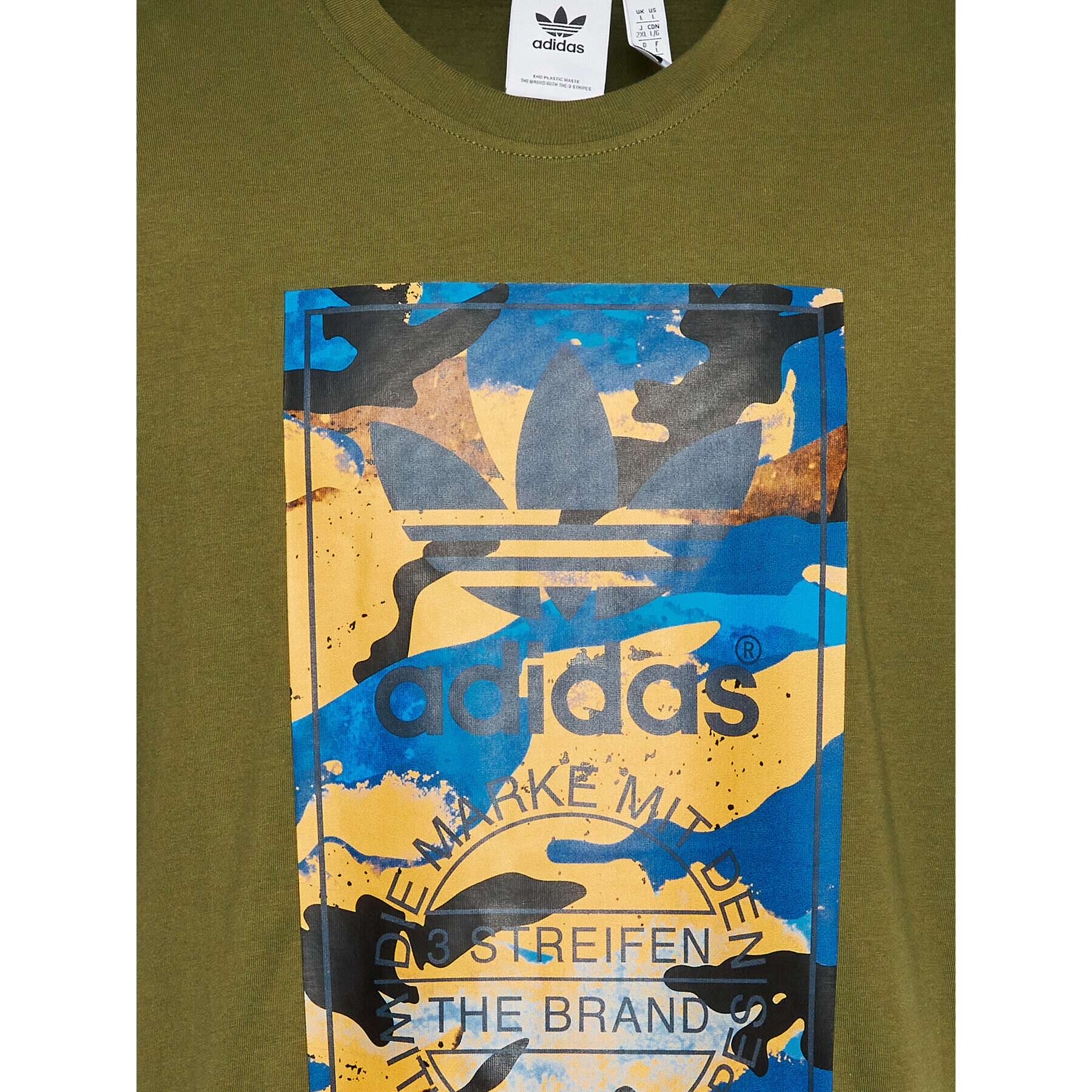 adidas Tricou Graphic Camo HK5158 Verde Regular Fit - Pled.ro