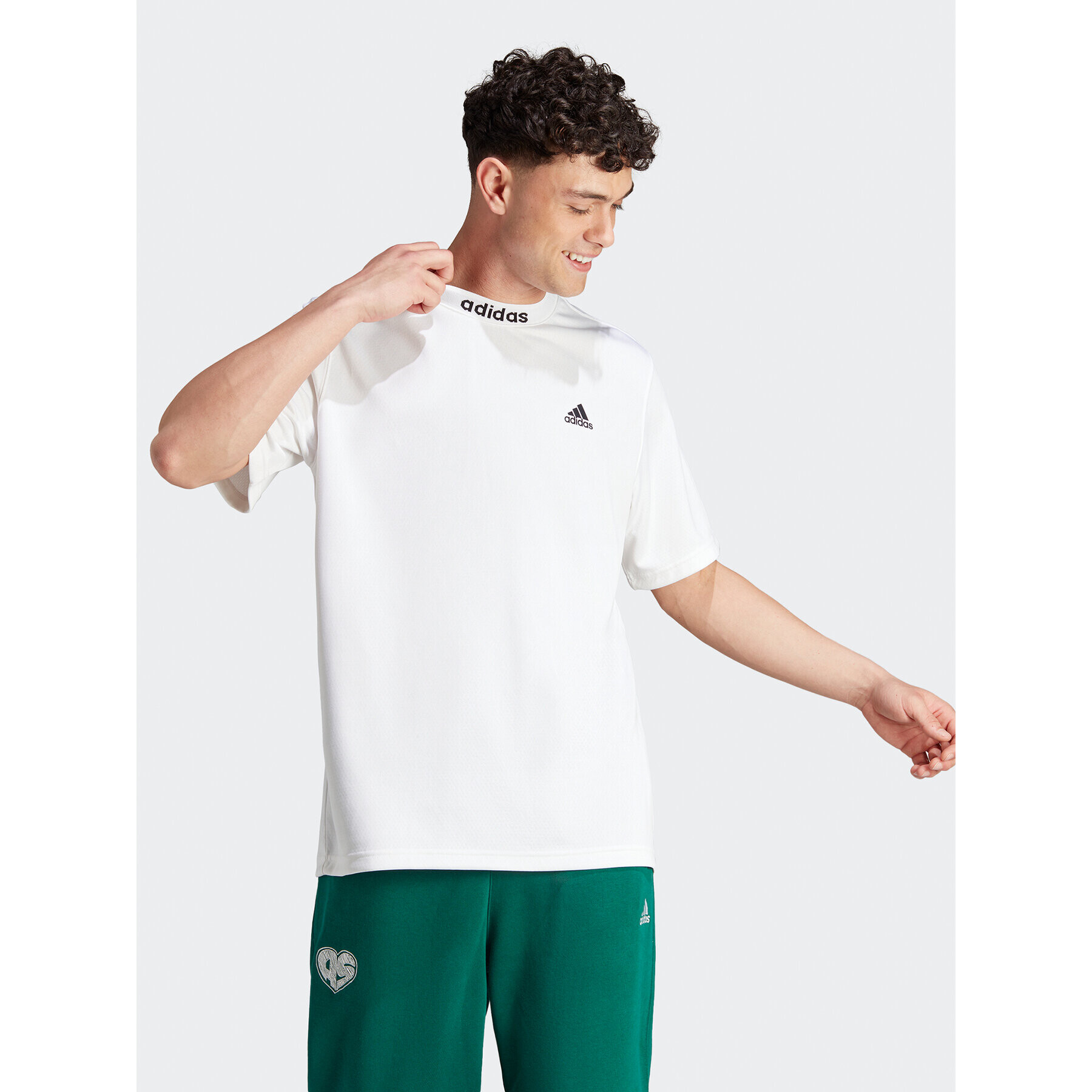 adidas Tricou HY1285 Alb Loose Fit - Pled.ro