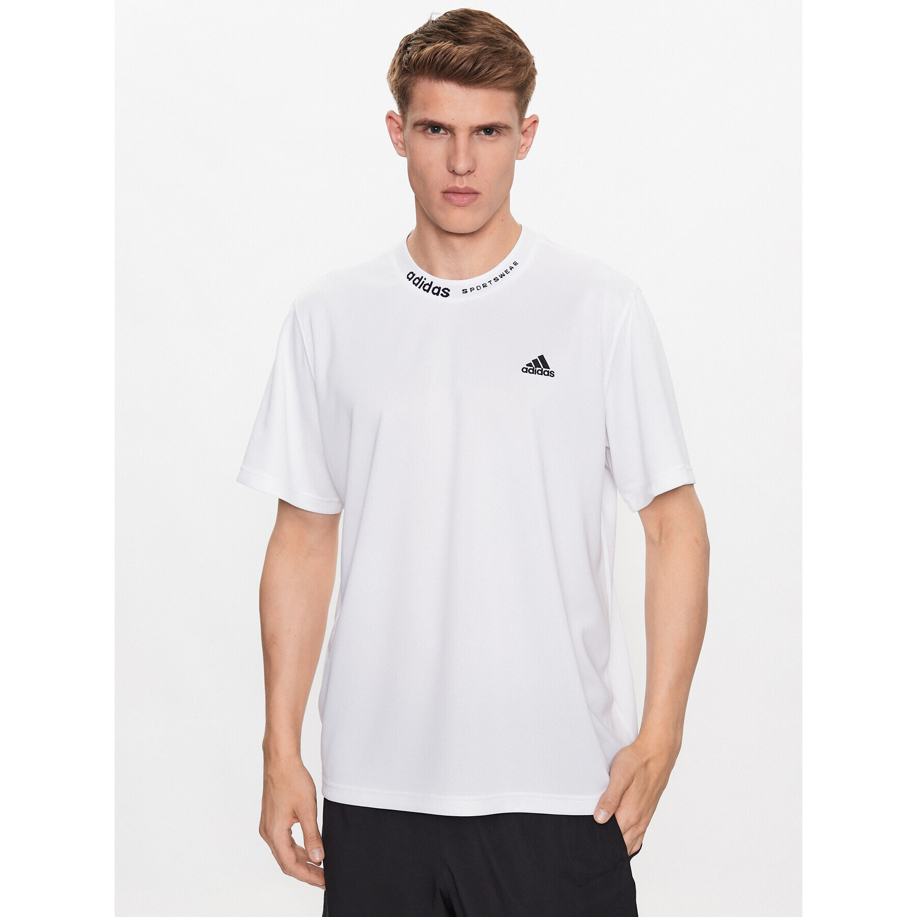 adidas Tricou HY1285 Alb Loose Fit - Pled.ro