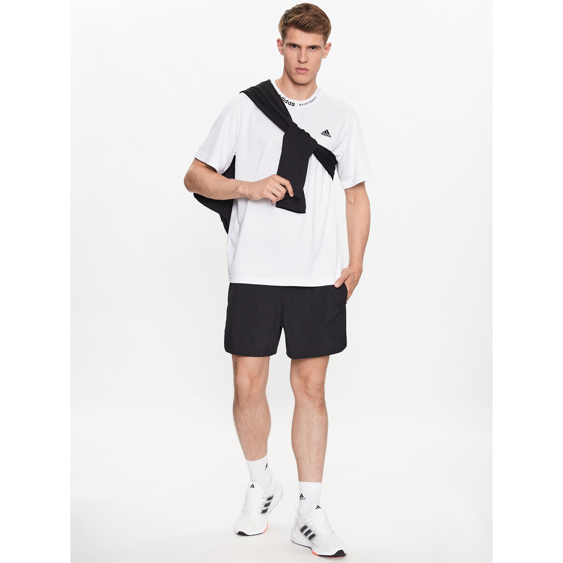 adidas Tricou HY1285 Alb Loose Fit - Pled.ro