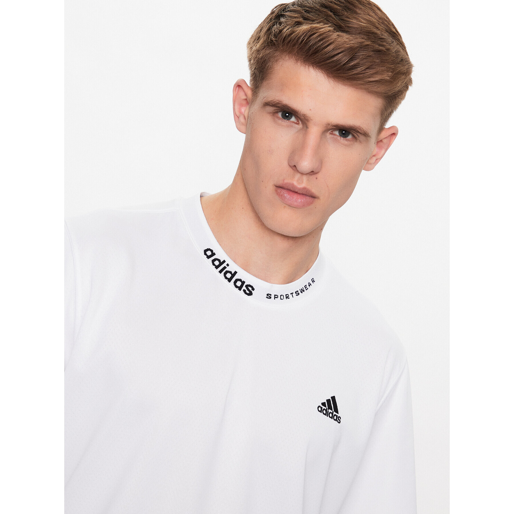 adidas Tricou HY1285 Alb Loose Fit - Pled.ro