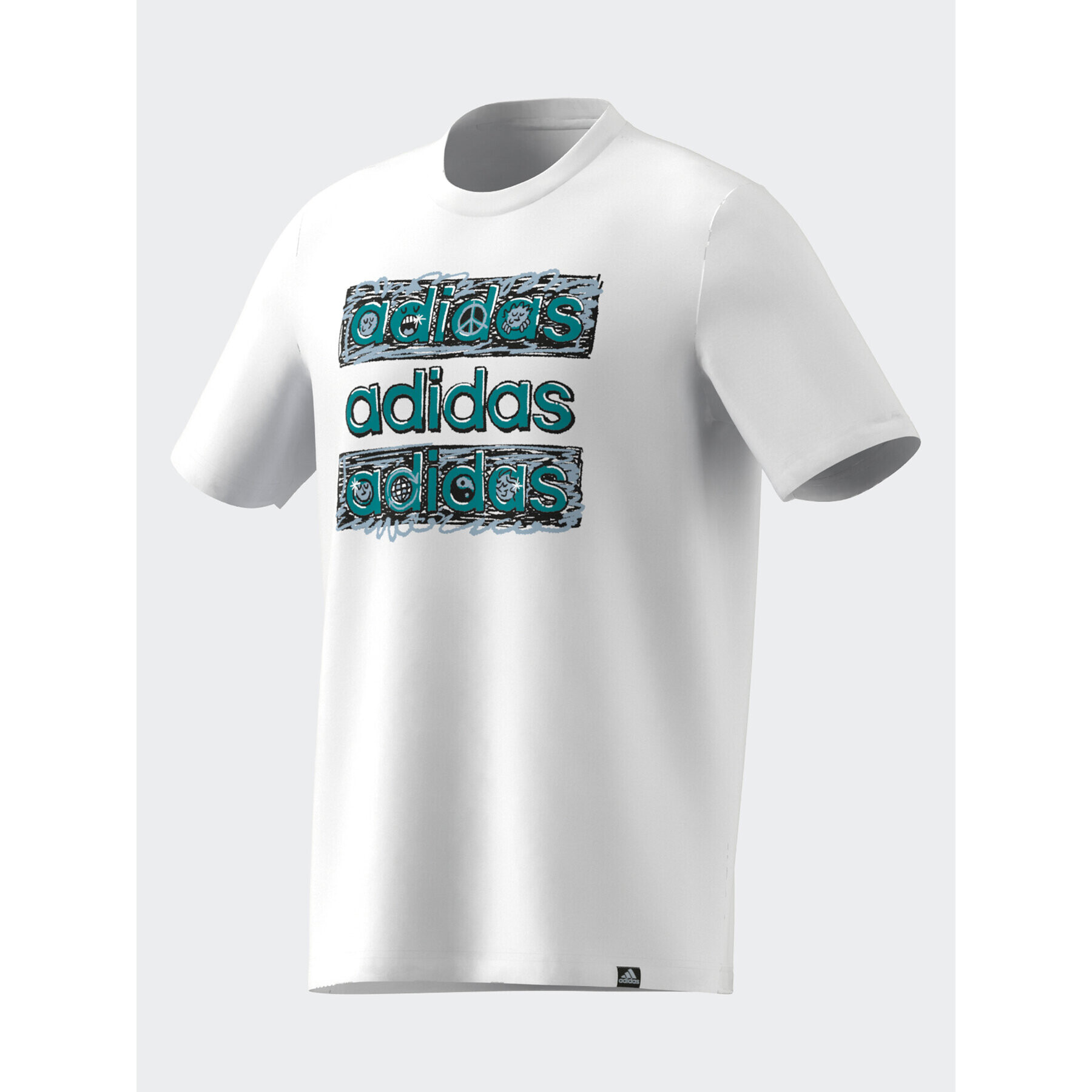 adidas Tricou HY1338 Alb Regular Fit - Pled.ro