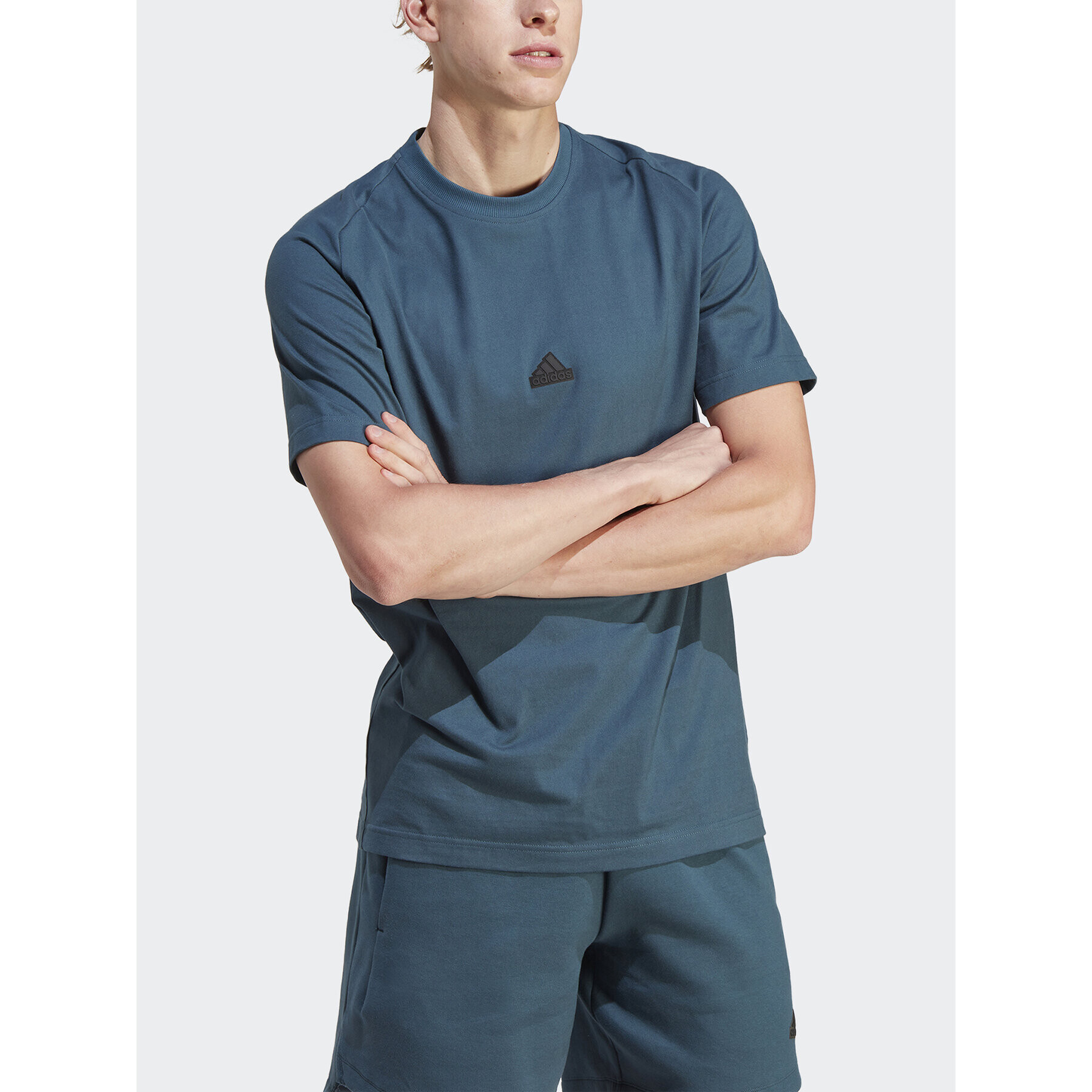 adidas Tricou IJ6130 Turcoaz Regular Fit - Pled.ro