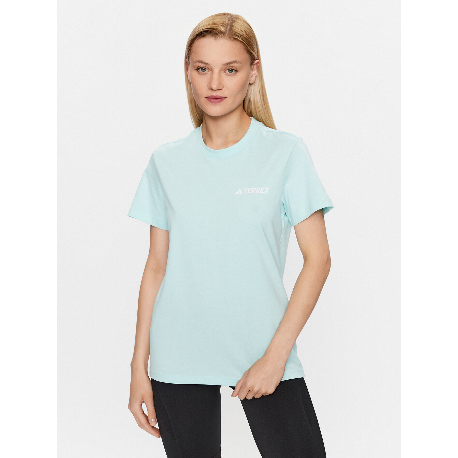 adidas Tricou IL2635 Turcoaz Regular Fit - Pled.ro