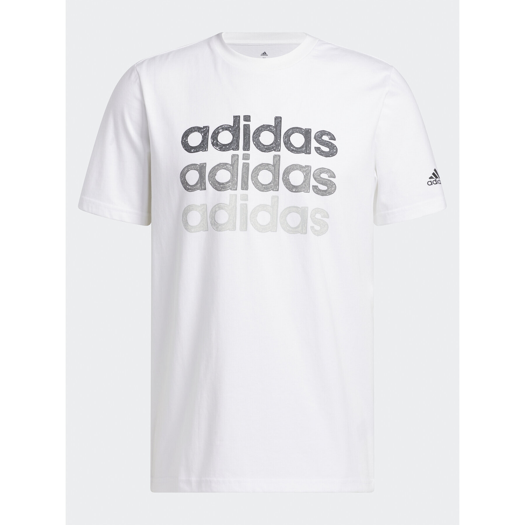 adidas Tricou Multi Linear Sportswear Graphic T-Shirt (Short Sleeve) HS2522 Alb Regular Fit - Pled.ro