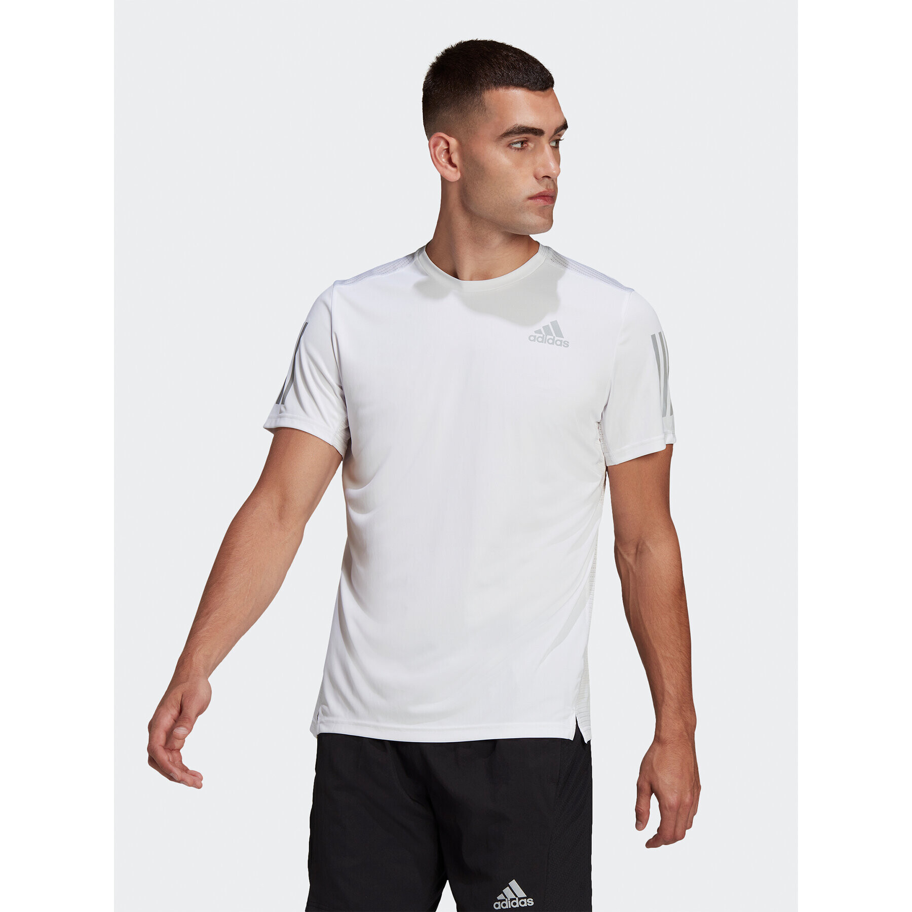 adidas Tricou Own the Run T-Shirt HB7444 Alb Regular Fit - Pled.ro