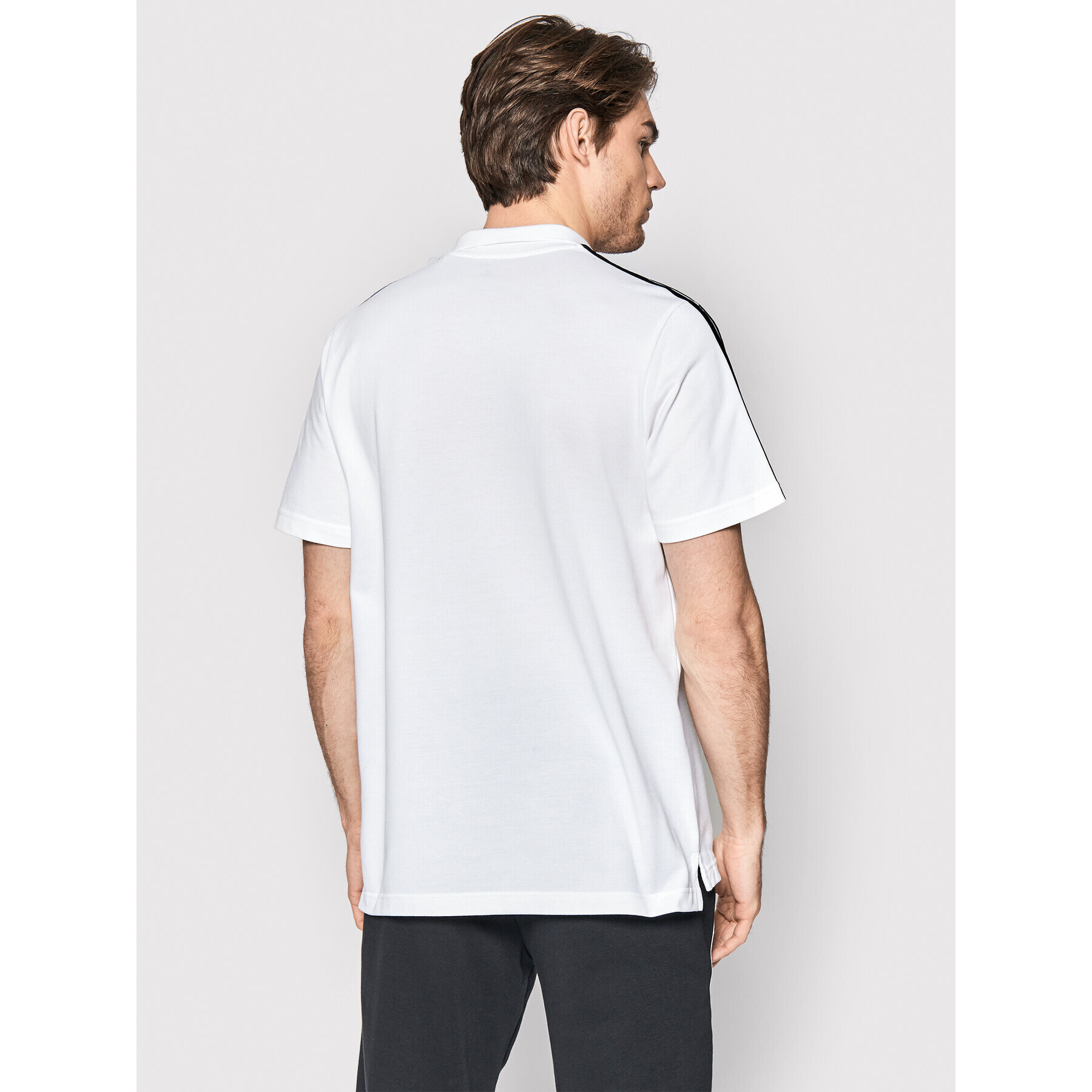 adidas Tricou polo Aeroready Essentials Pique Embroidered Small Logo 3-Stripes GK9138 Alb Regular Fit - Pled.ro