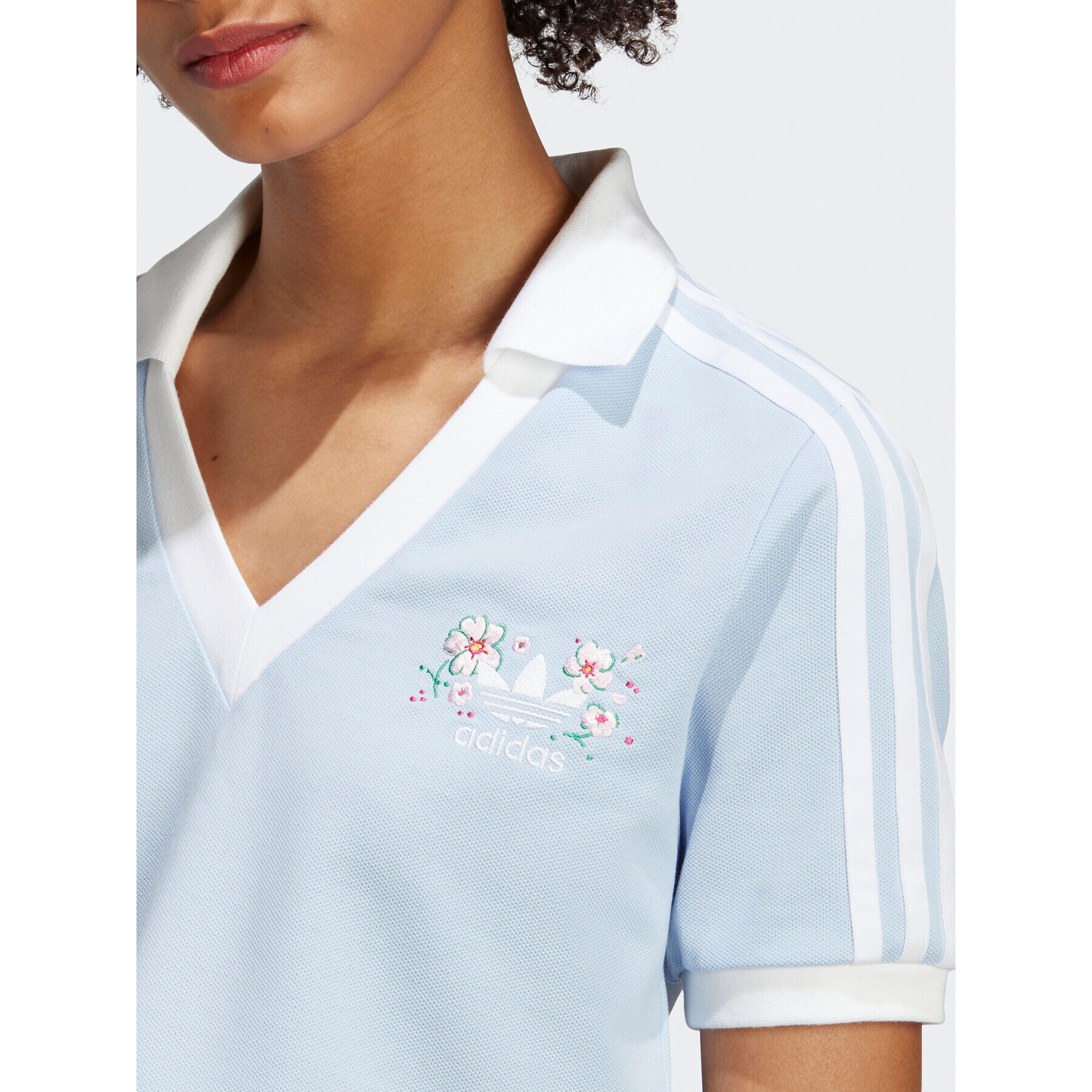 adidas Tricou polo Crop Polo Shirt IP3756 Albastru - Pled.ro