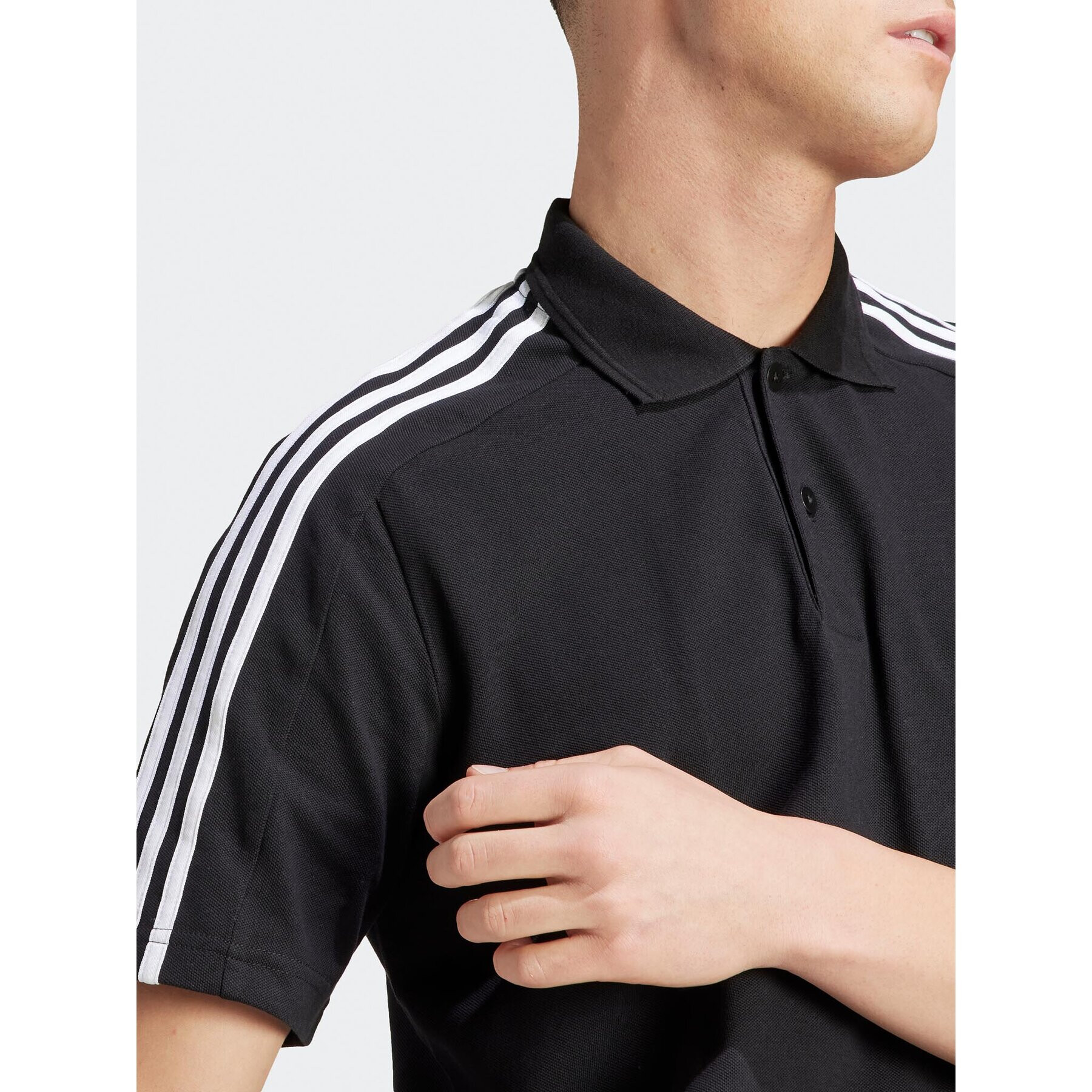 adidas Tricou polo Essentials Piqué Embroidered Small Logo 3-Stripes Polo Shirt IC9310 Negru Regular Fit - Pled.ro