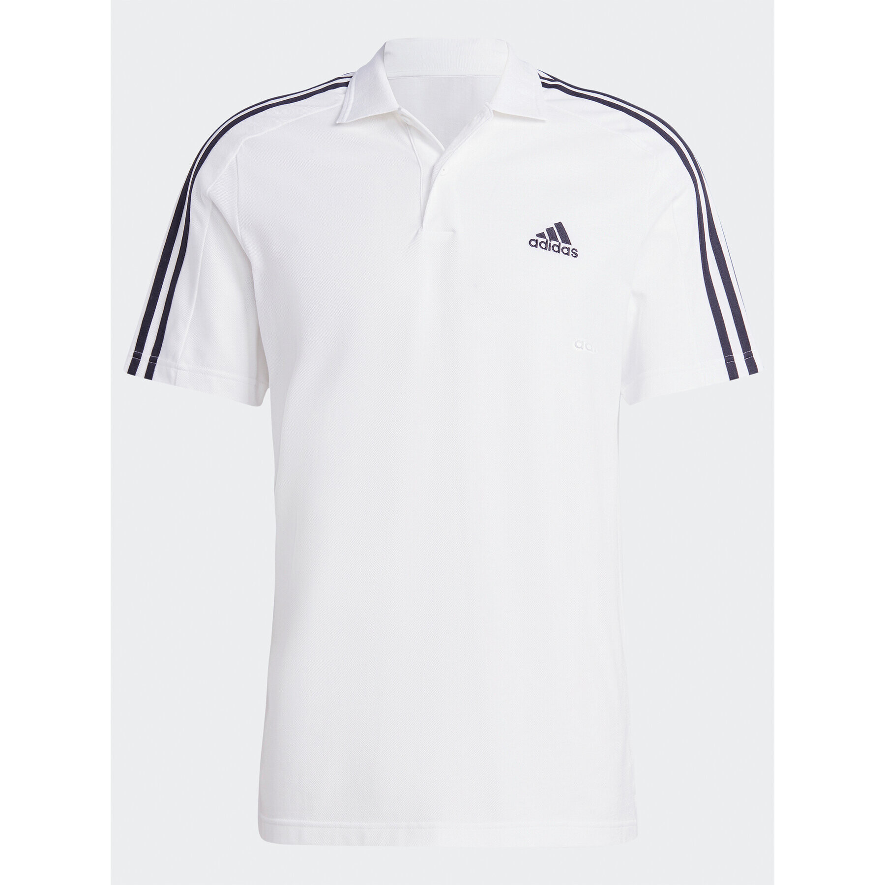 adidas Tricou polo Essentials Piqué Embroidered Small Logo 3-Stripes Polo Shirt IC9312 Alb Regular Fit - Pled.ro