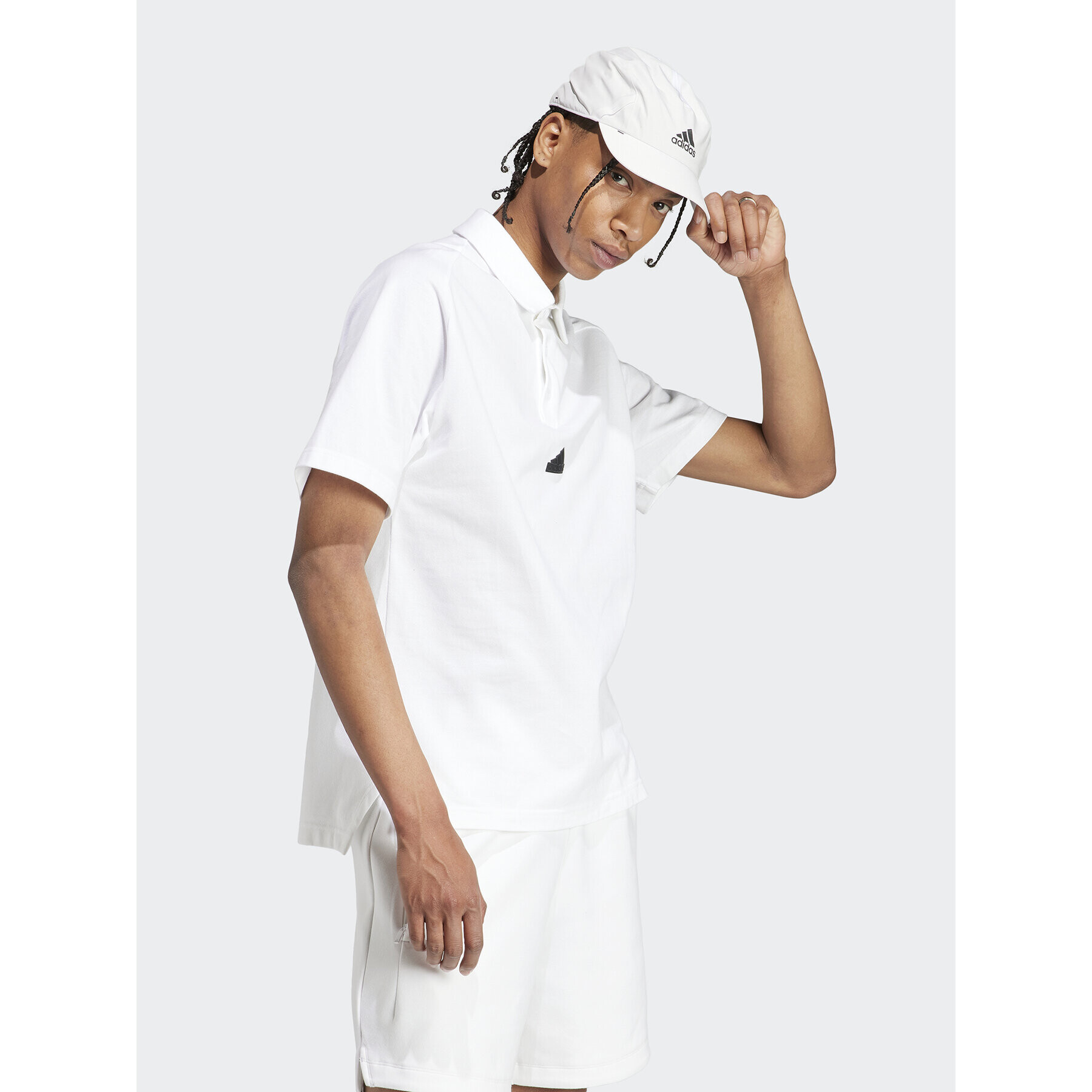 adidas Tricou polo IJ6136 Alb Regular Fit - Pled.ro