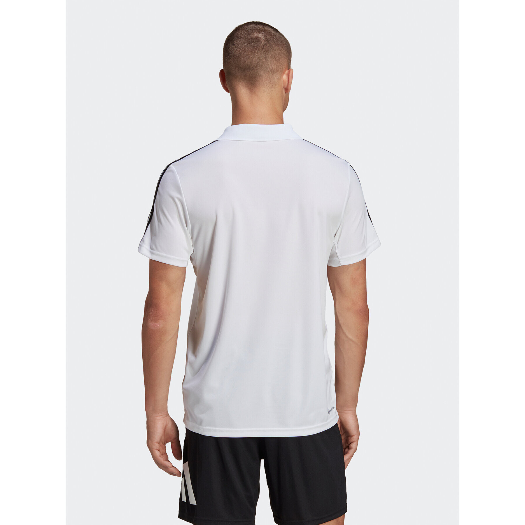 adidas Tricou polo Train Essentials Piqué 3-Stripes Training Polo Shirt IB8109 Alb Regular Fit - Pled.ro