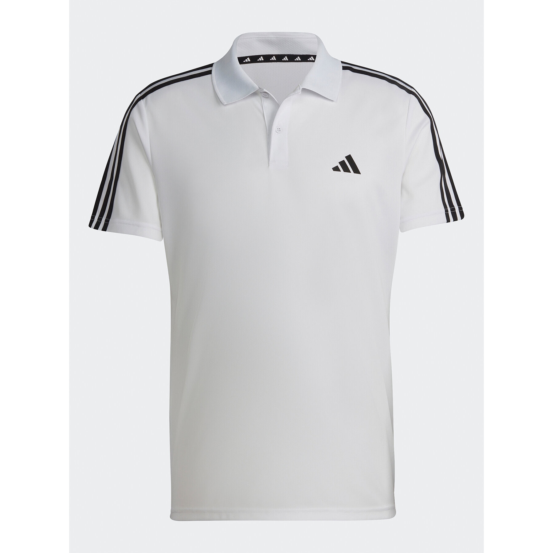 adidas Tricou polo Train Essentials Piqué 3-Stripes Training Polo Shirt IB8109 Alb Regular Fit - Pled.ro