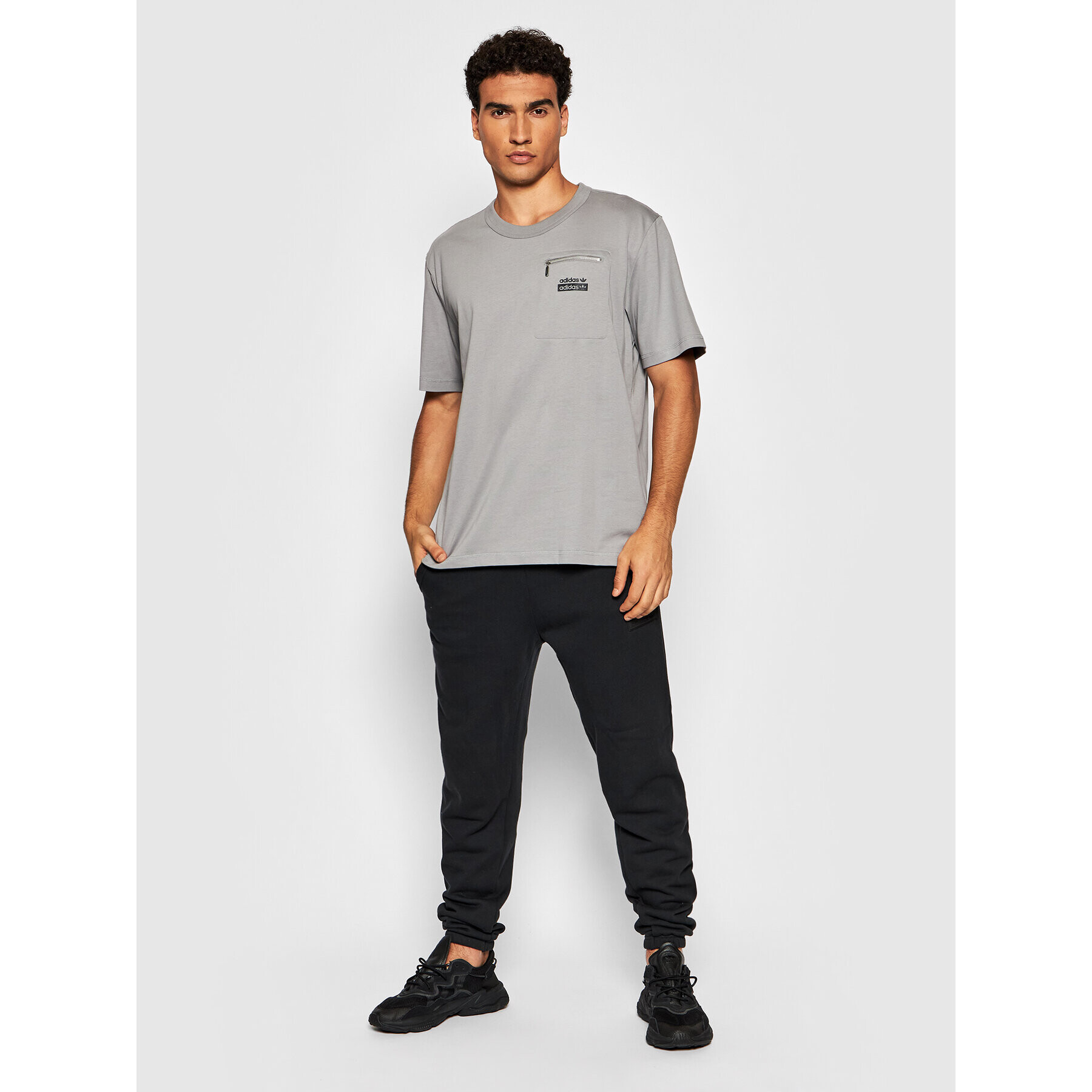 adidas Tricou R.Y.V. H11470 Gri Loose Fit - Pled.ro