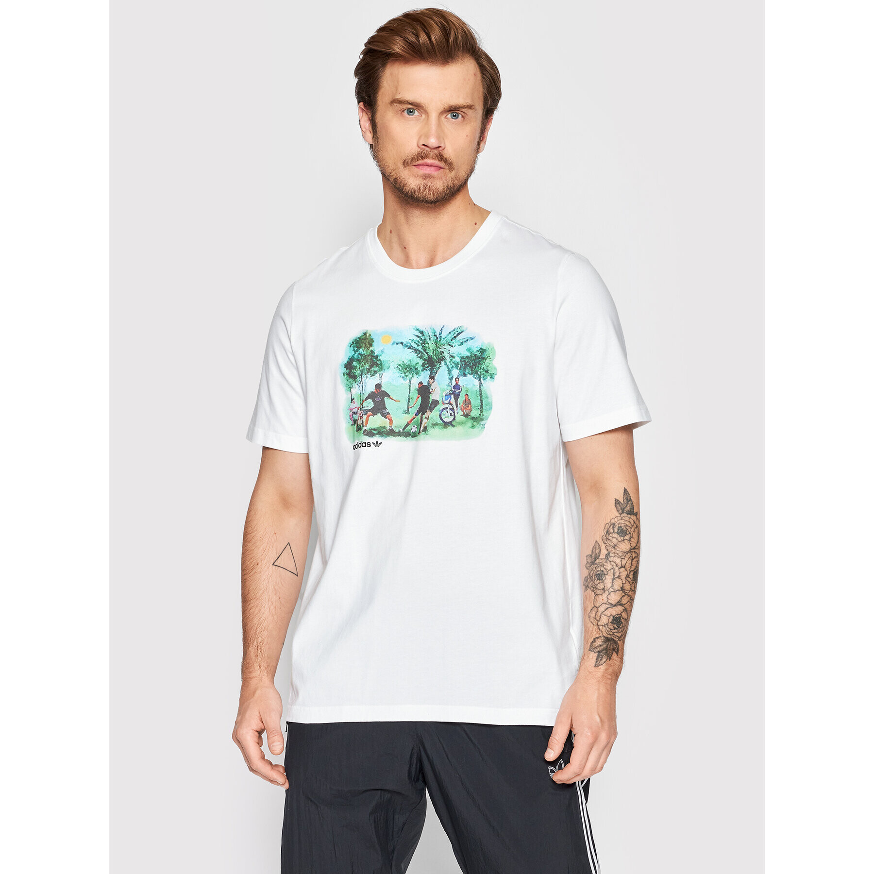 adidas Tricou Sprt Summer HE4717 Alb Regular Fit - Pled.ro