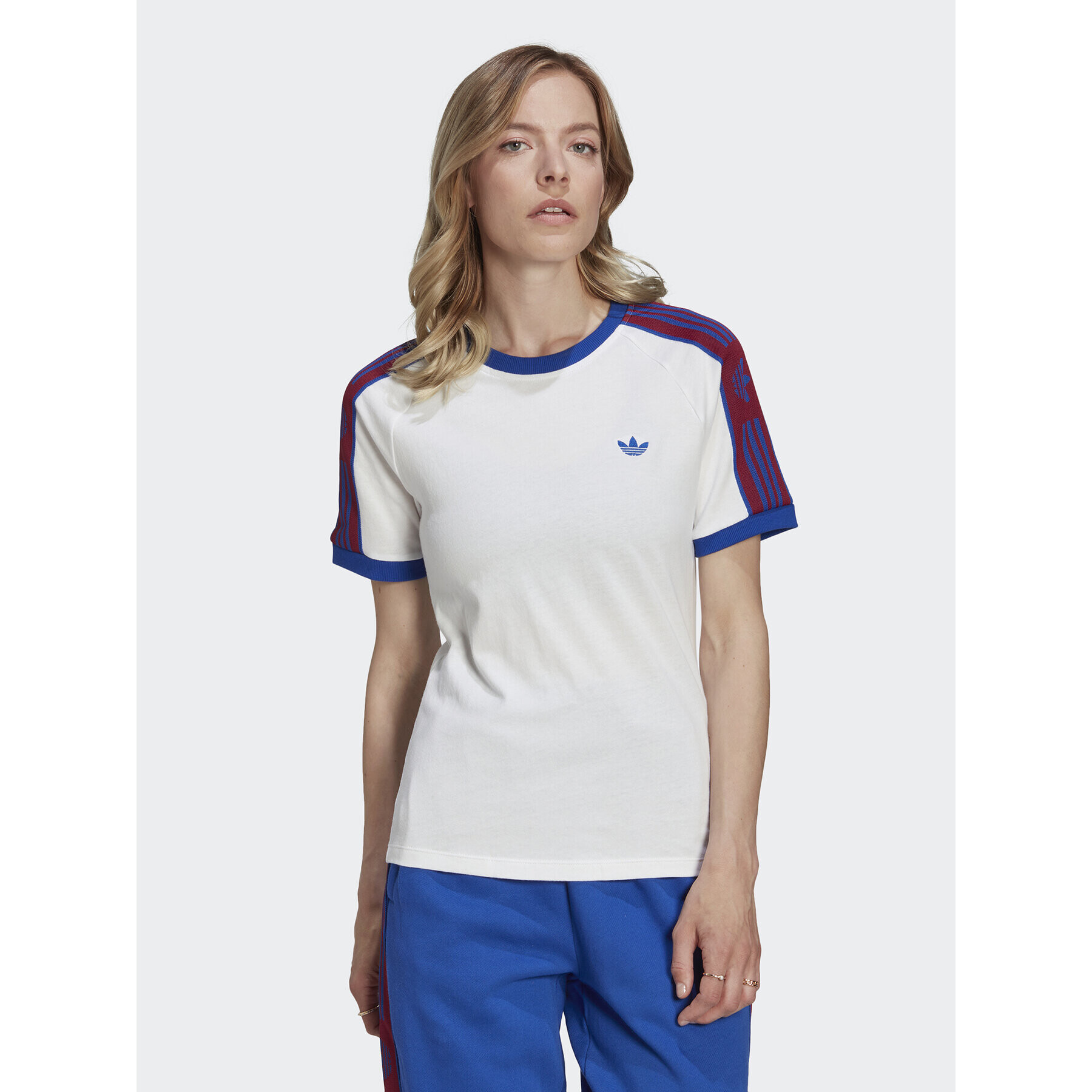 adidas Tricou Tape HL9172 Alb Regular Fit - Pled.ro