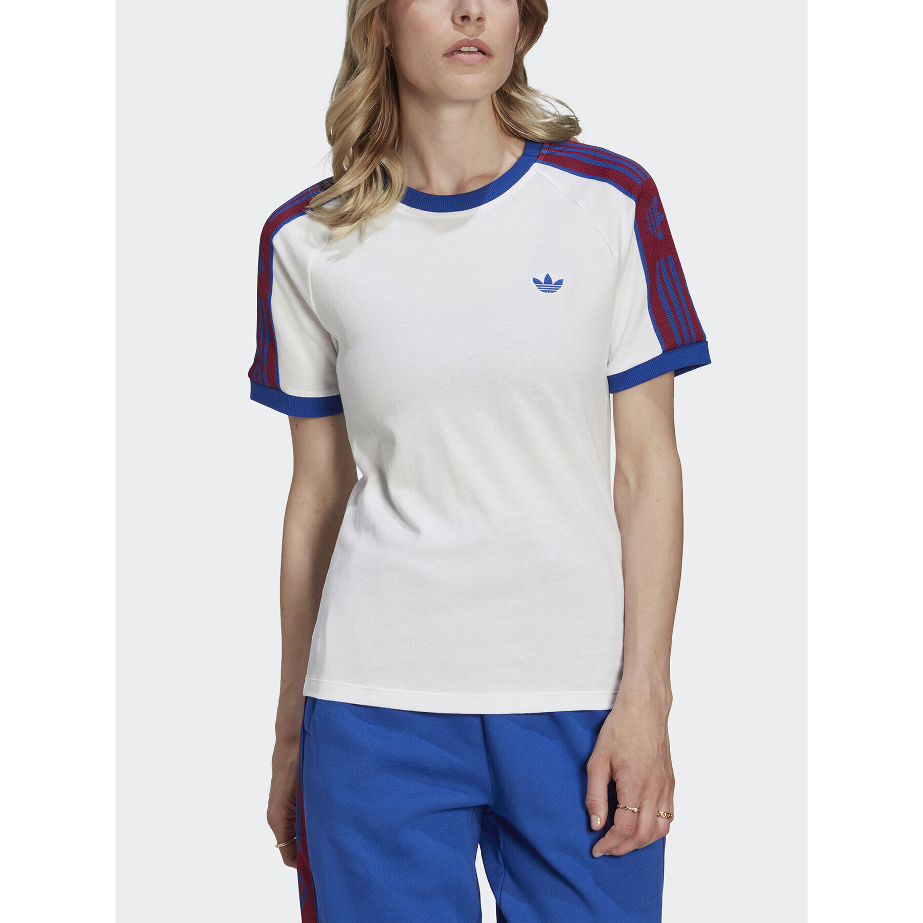 adidas Tricou Tape HL9172 Alb Regular Fit - Pled.ro