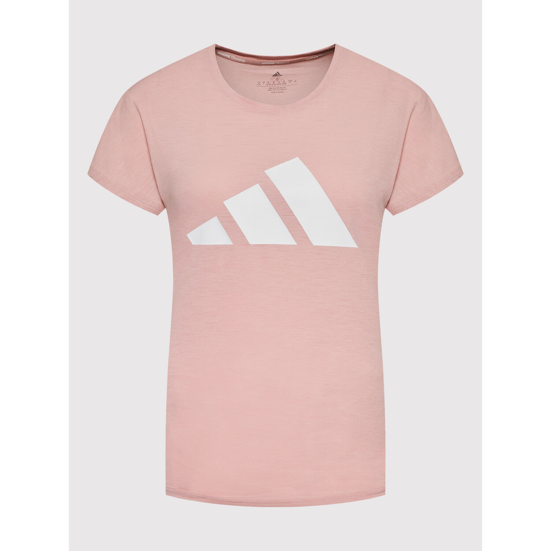 adidas Tricou tehnic 3-Stripes HB6281 Roz Regular Fit - Pled.ro