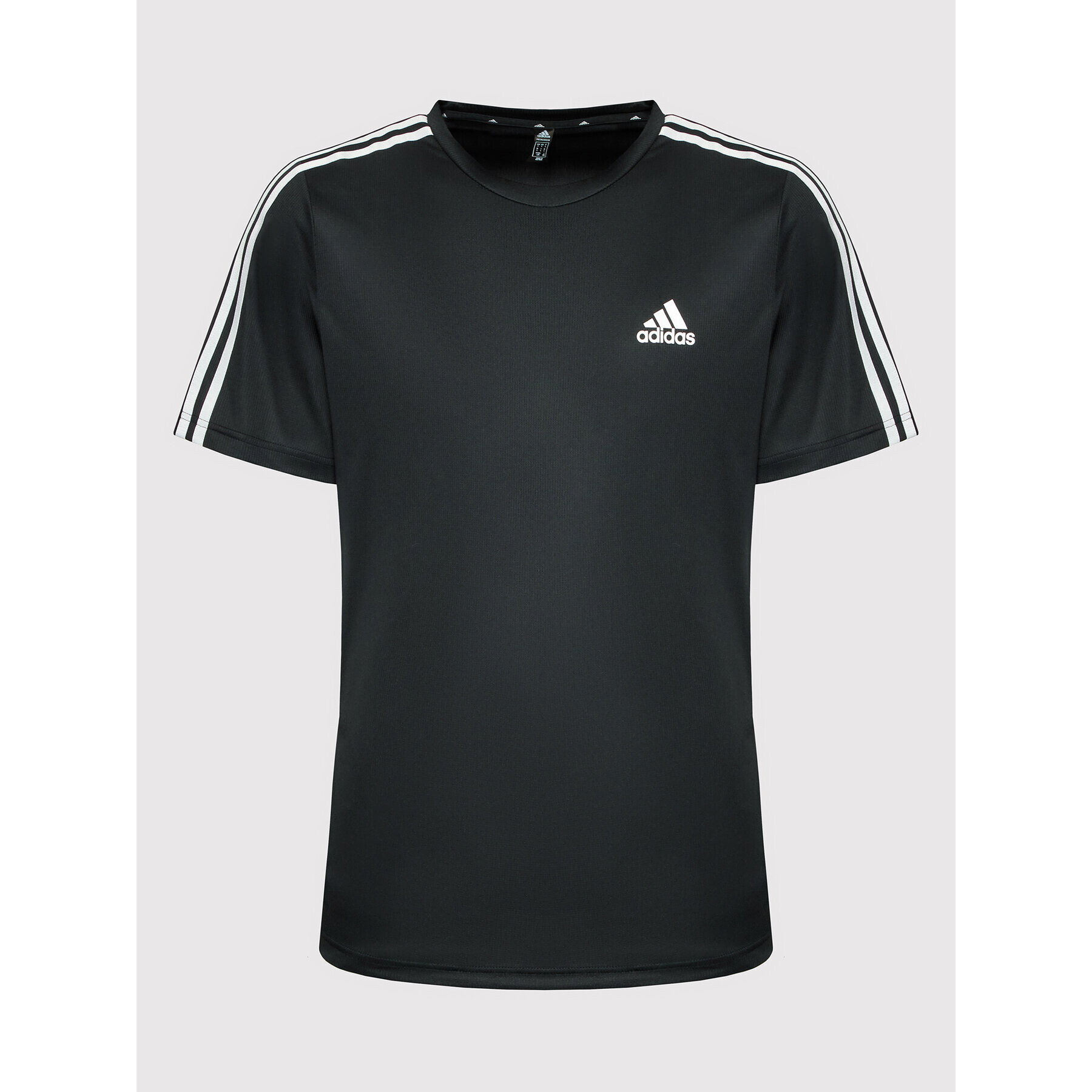 adidas Tricou tehnic Aeroready Designed To Move Sport 3-Stripes GM2105 Negru Regular Fit - Pled.ro